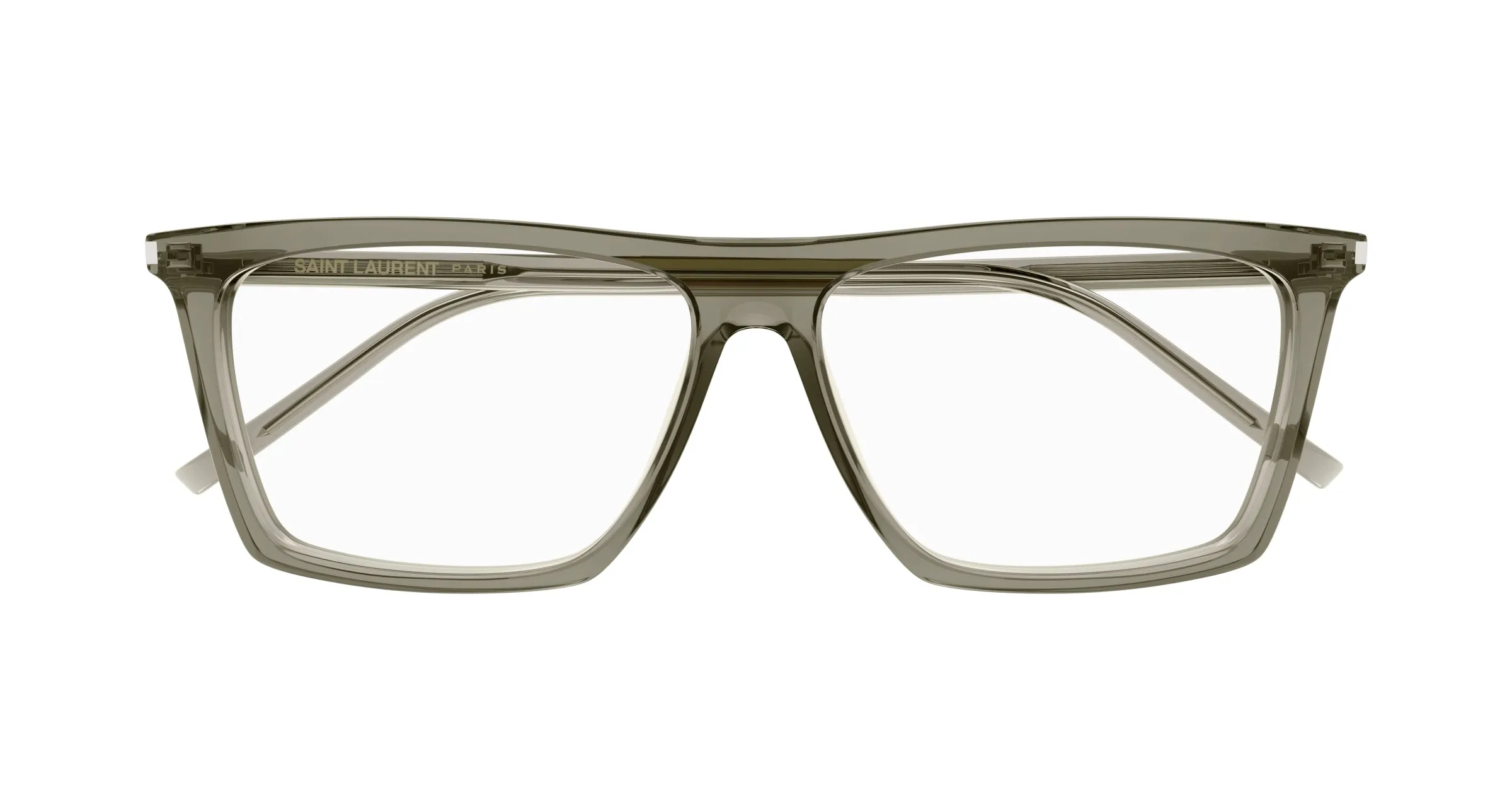 SAINT LAURENT SL 803 010 Montature da vista Acetato Marrone Trasparente Squadrata ["Antiriflesso"] - immagine 2