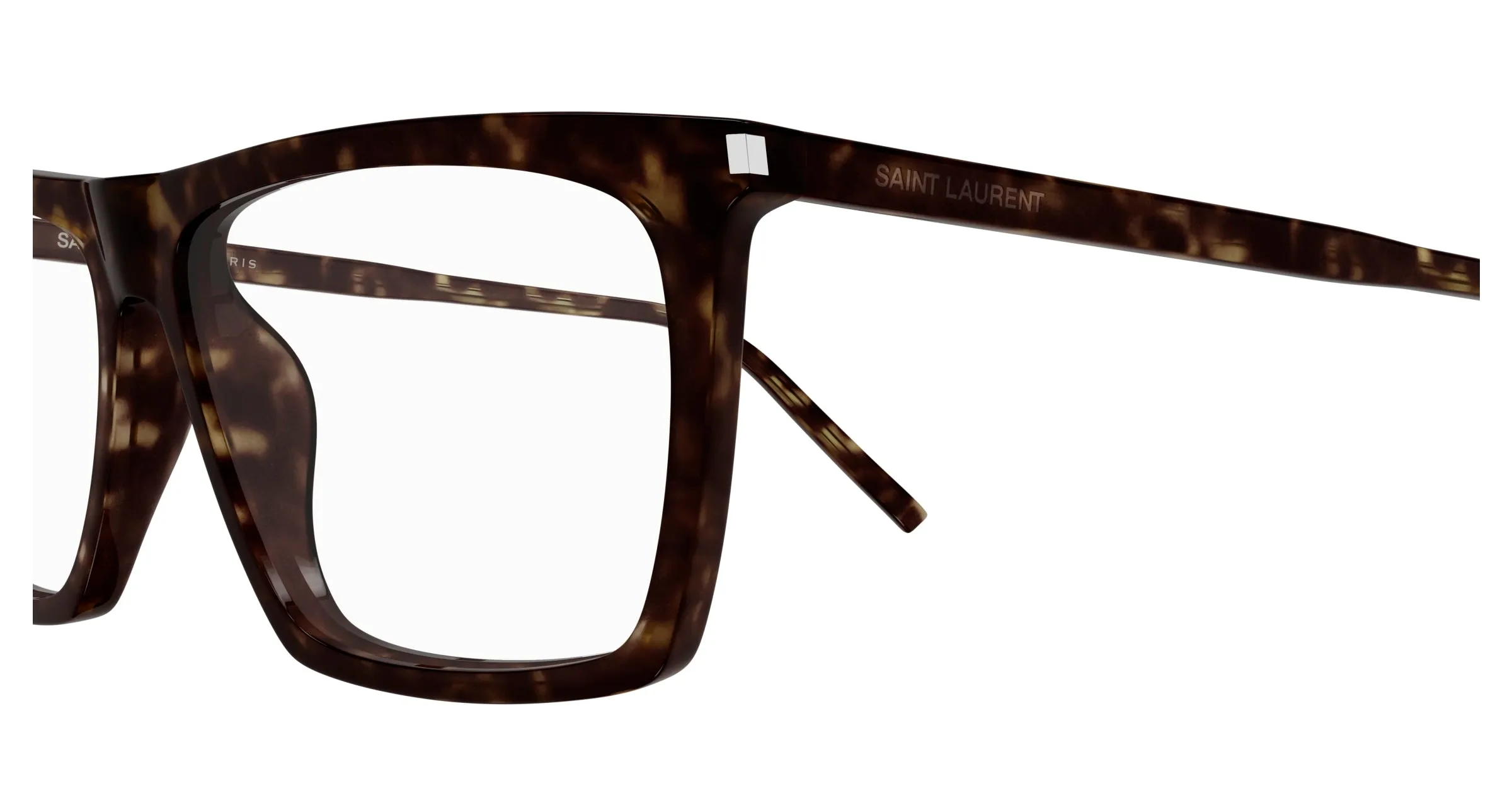 SAINT LAURENT SL 803 002 Montature da vista Acetato Havana Trasparente Squadrata ["Antiriflesso"] - immagine 3