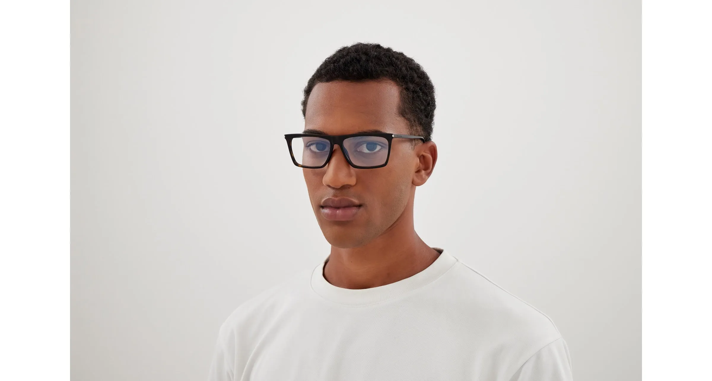 SAINT LAURENT SL 803 002 Montature da vista Acetato Havana Trasparente Squadrata ["Antiriflesso"] - immagine 4