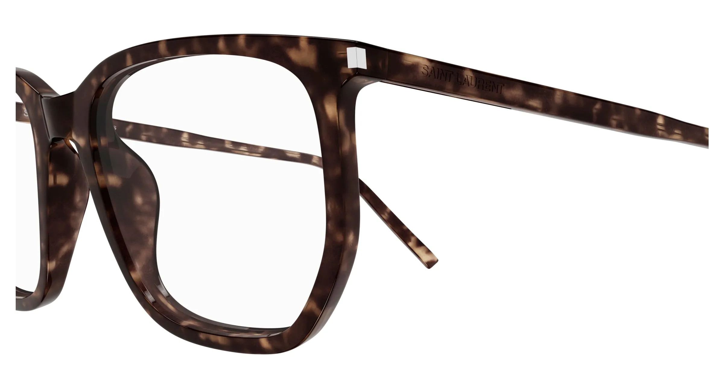 SAINT LAURENT SL 802 002 Montature da vista Acetato Havana Trasparente Geometrica - immagine 3