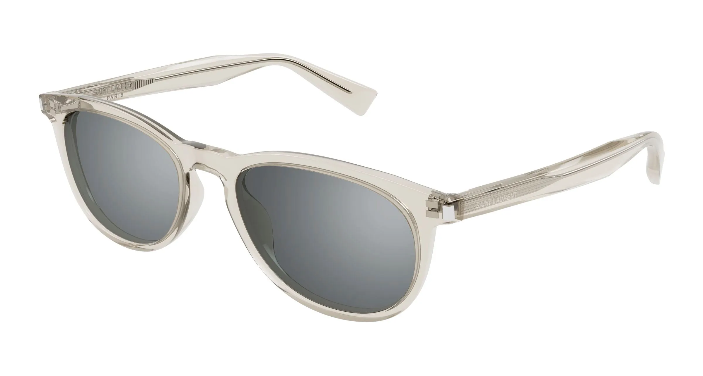 SAINT LAURENT SL 797 004 Occhiali da sole Acetato Beige Argento Rotonda - immagine 1
