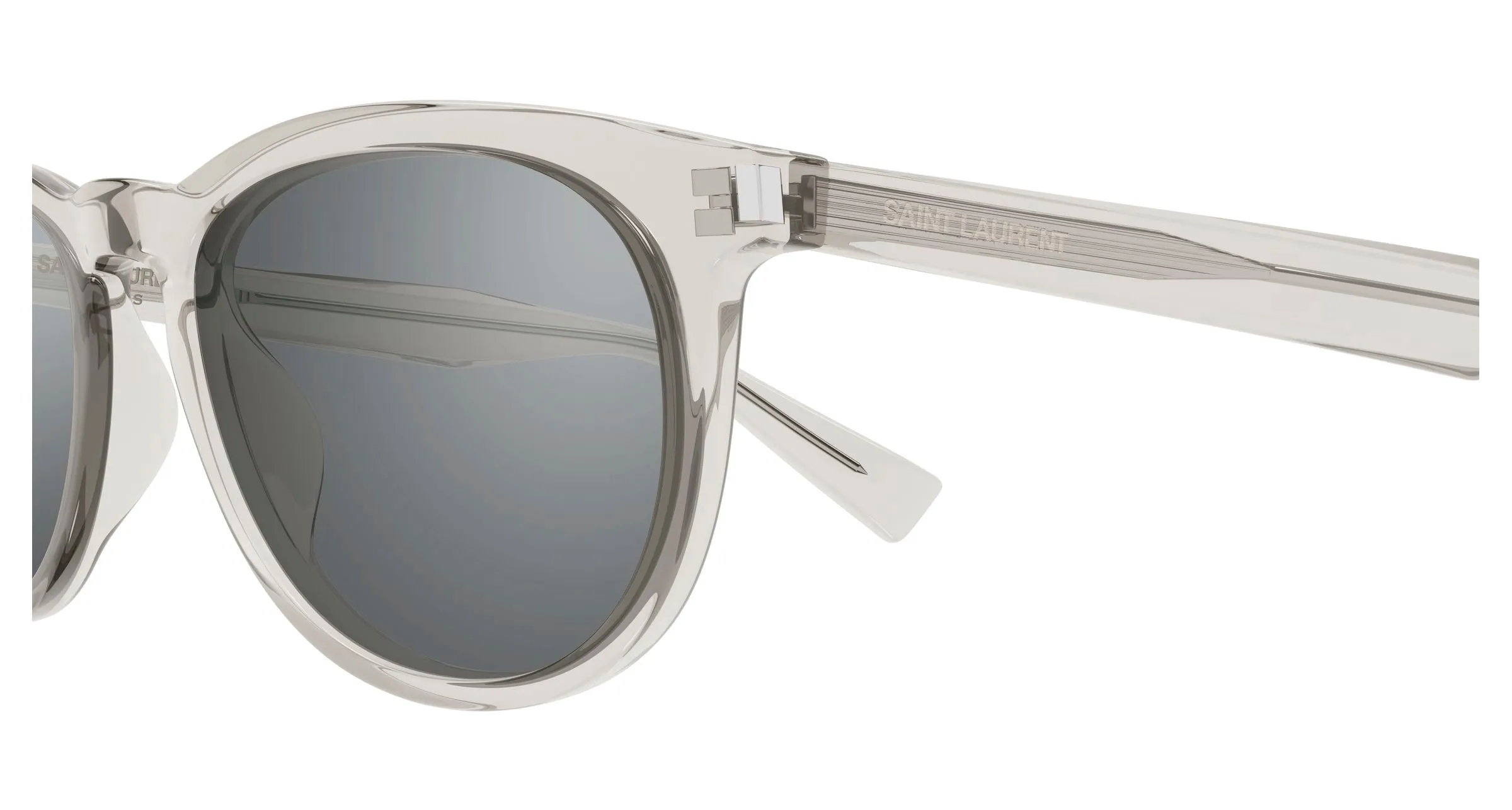 SAINT LAURENT SL 797 004 Occhiali da sole Acetato Beige Argento Rotonda - immagine 3