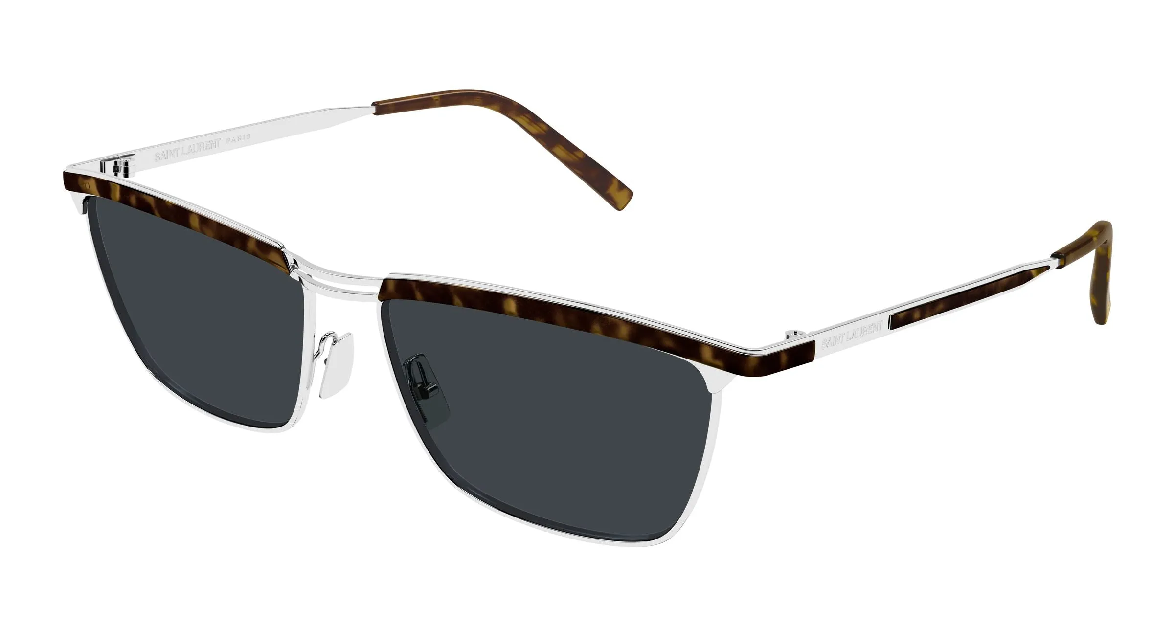 SAINT LAURENT SL 795 JOE 002 Occhiali da sole Metallo Argento Grigio Squadrata - immagine 1