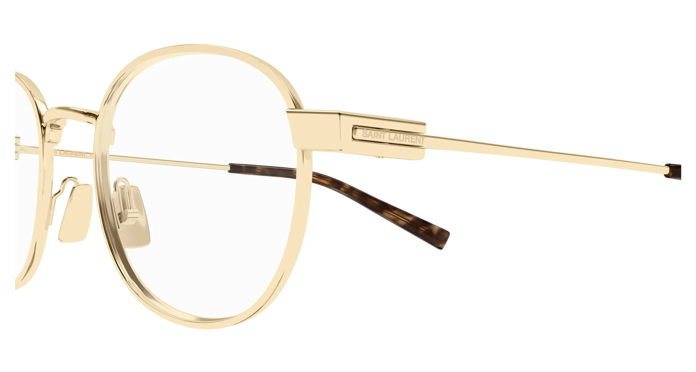 SAINT LAURENT SL 785 002 Montature da vista Metallo Oro Trasparente Rotonda - immagine 3