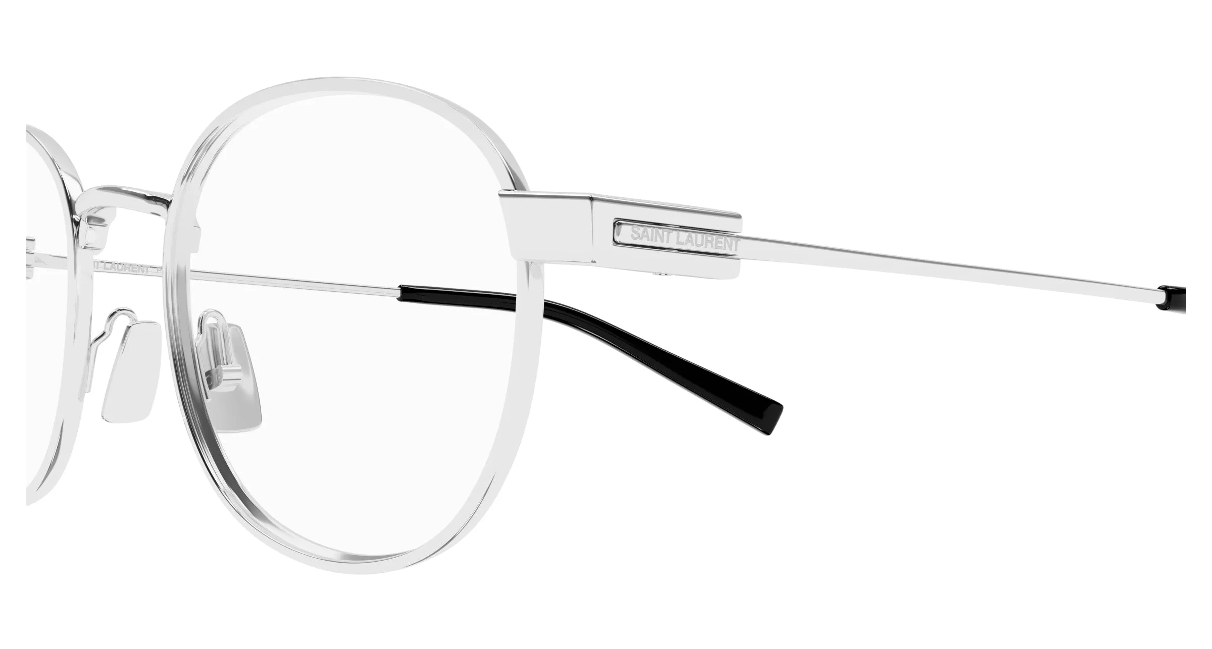 SAINT LAURENT SL 785 001 Montature da vista Metallo Argento Trasparente Rotonda - immagine 3