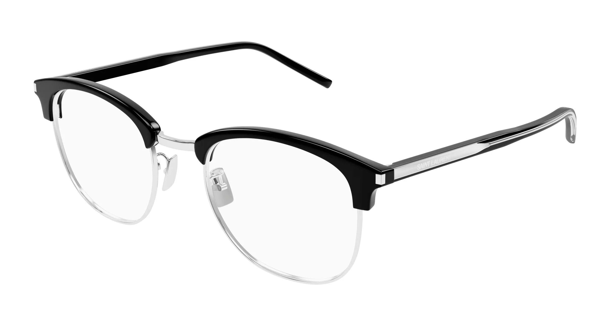 SAINT LAURENT SL 779 003 Montature da vista Acetato Nero Trasparente Rotonda - immagine 1