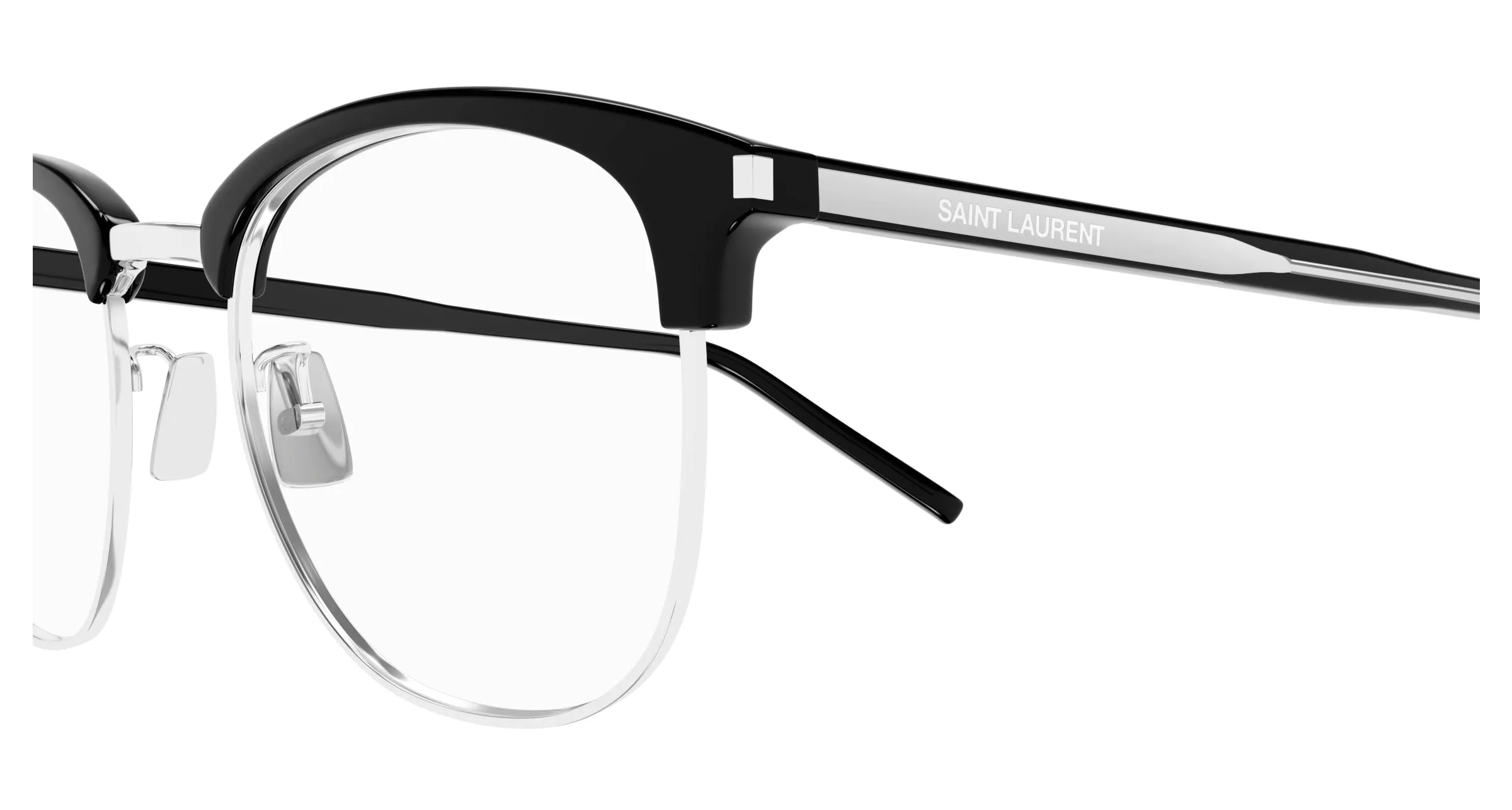 SAINT LAURENT SL 779 003 Montature da vista Acetato Nero Trasparente Rotonda - immagine 3