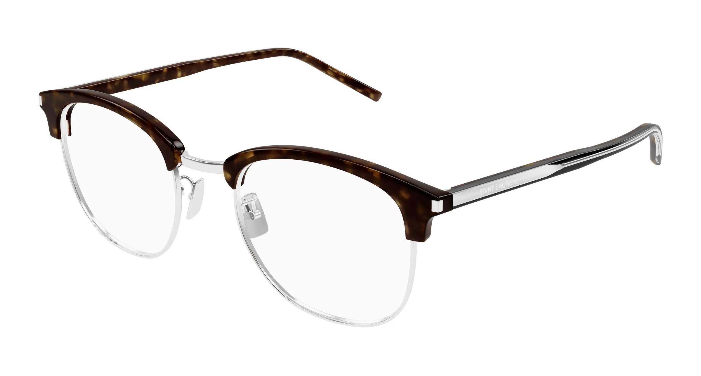 SAINT LAURENT SL 779 002 Montature da vista Acetato Havana Trasparente Rotonda - immagine 1