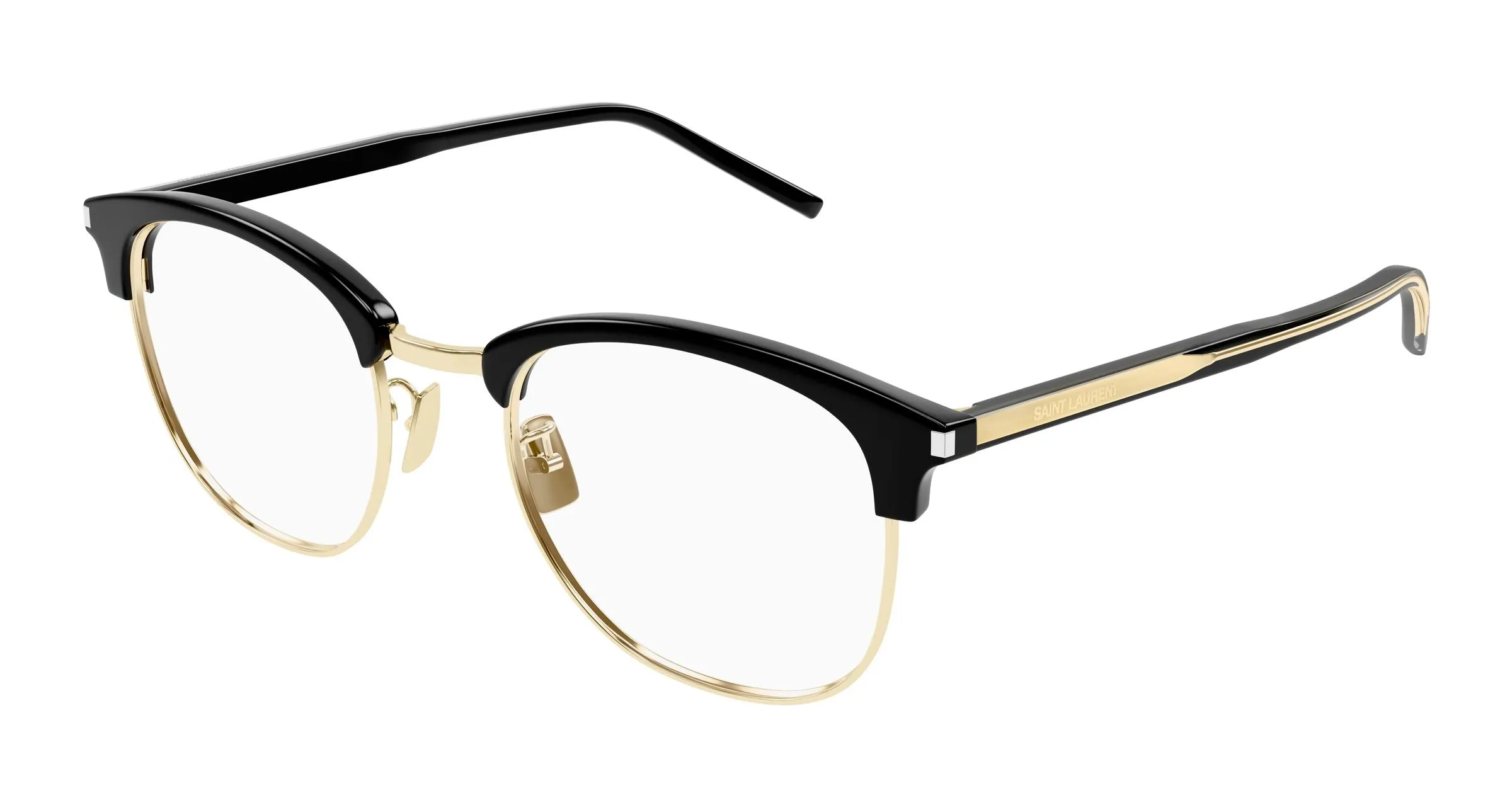 SAINT LAURENT SL 779 001 Montature da vista Acetato Nero Trasparente Rotonda - immagine 1