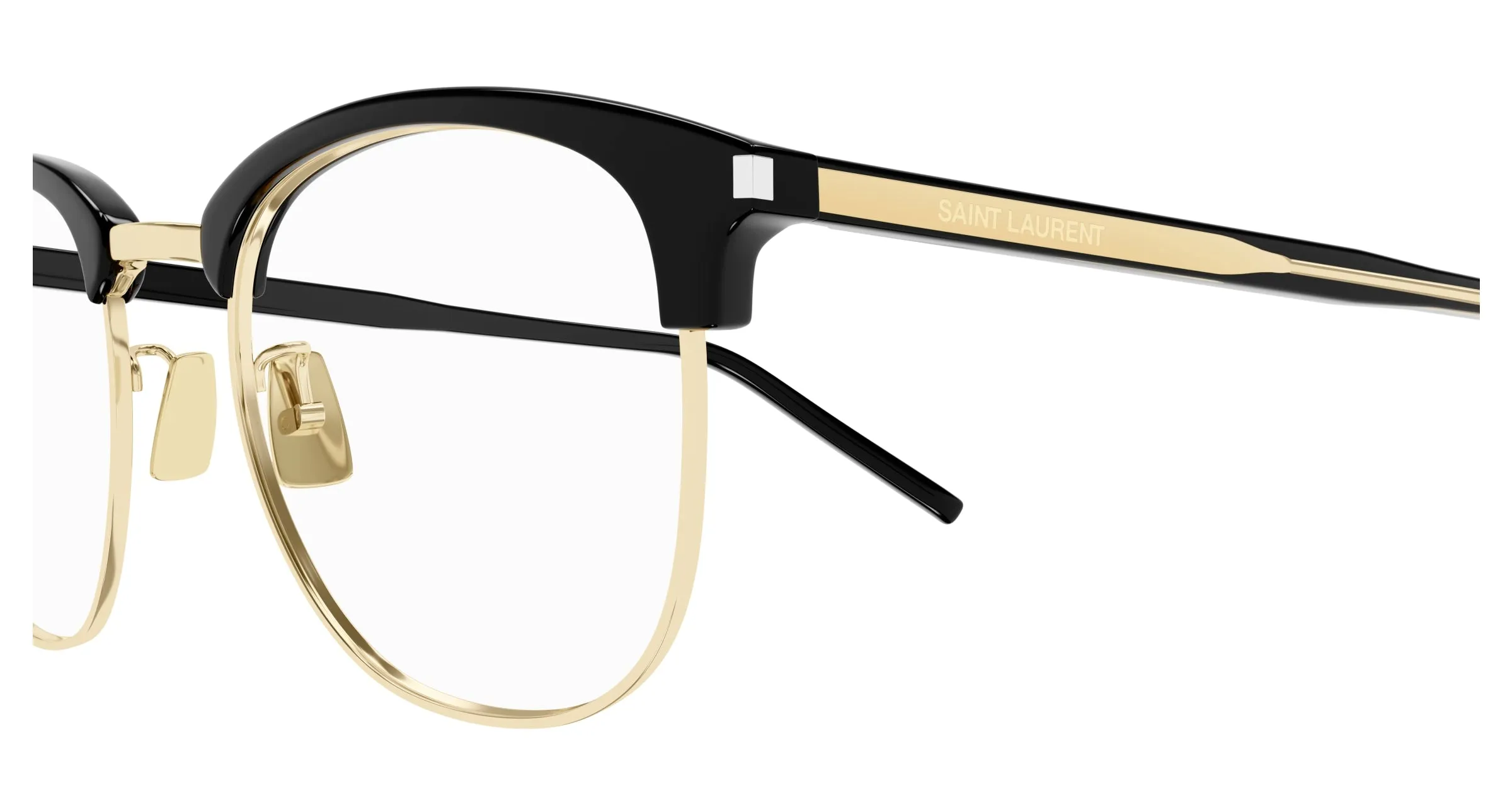 SAINT LAURENT SL 779 001 Montature da vista Acetato Nero Trasparente Rotonda - immagine 3