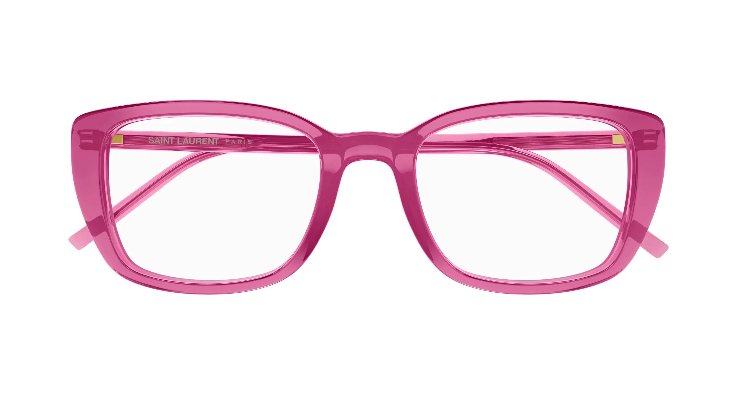 SAINT LAURENT SL 776 009 Montature da vista Acetato Rosa Trasparente Squadrata ["Antiriflesso"] - immagine 2