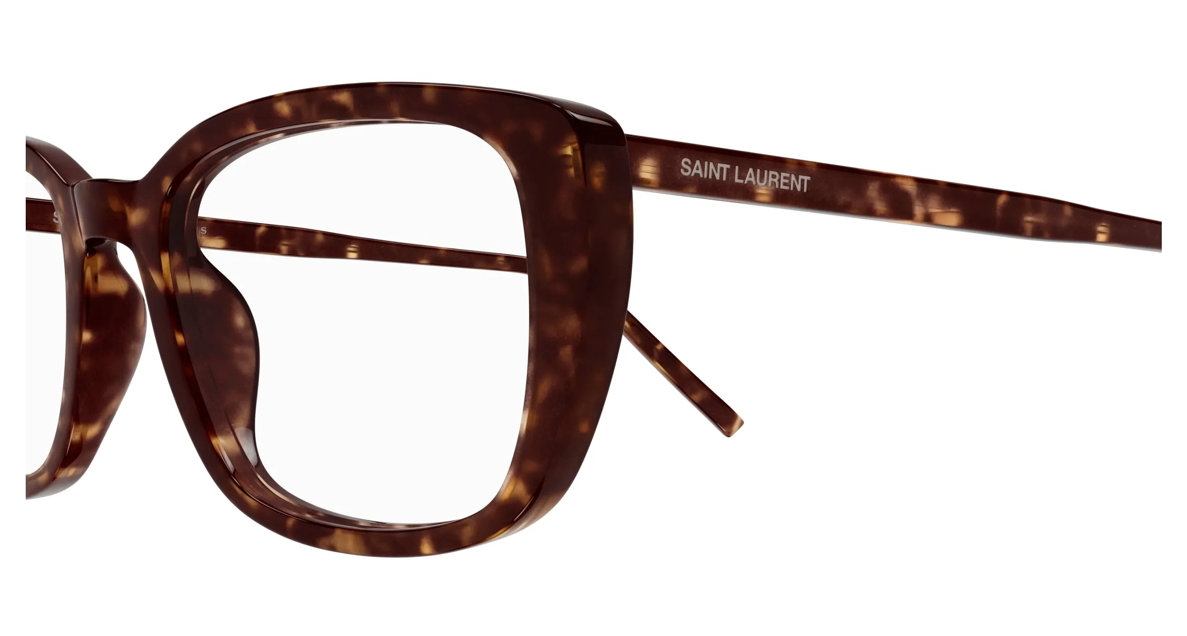SAINT LAURENT SL 776 002 Montature da vista Acetato Havana Trasparente Squadrata ["Antiriflesso"] - immagine 3