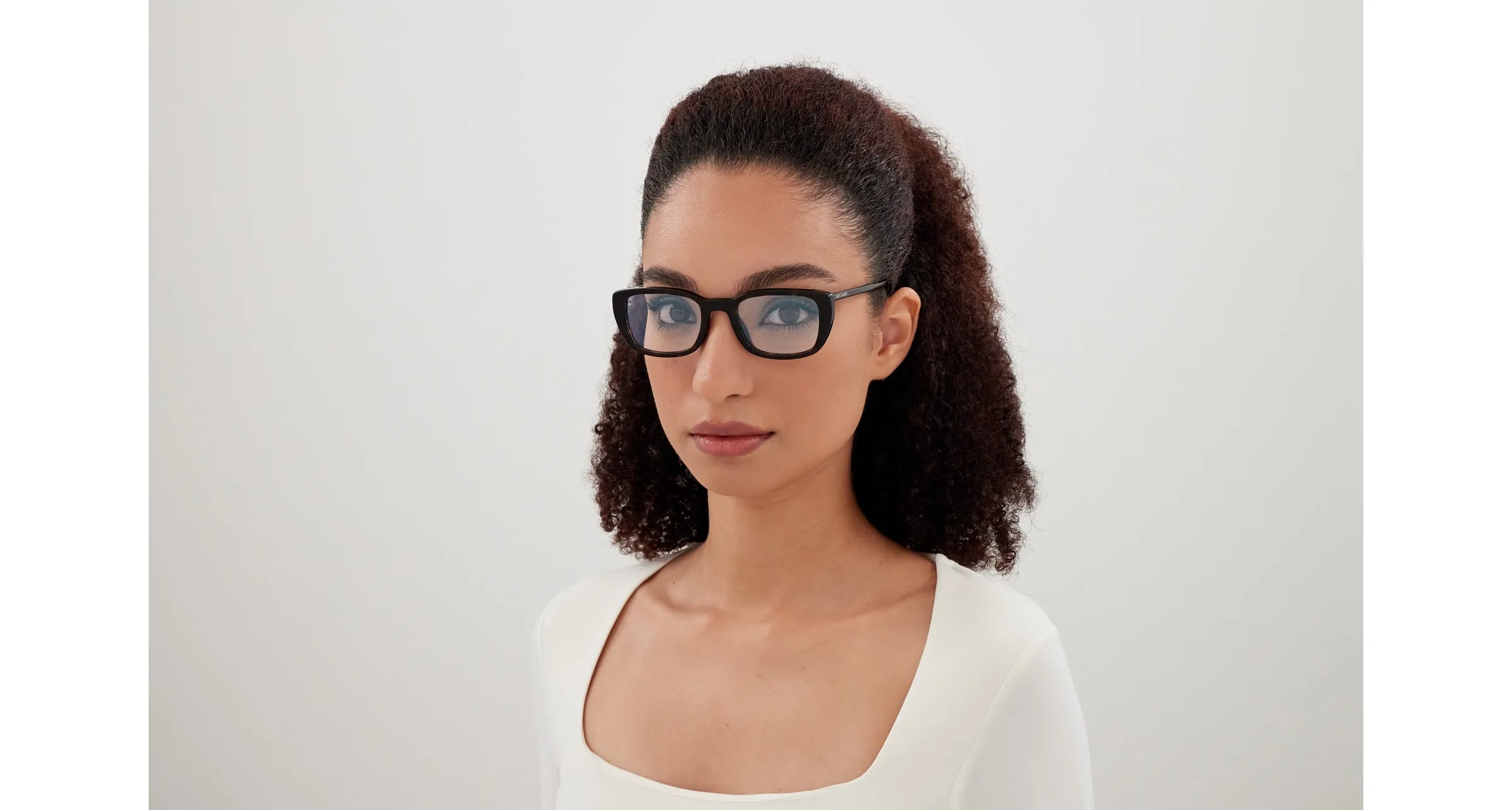 SAINT LAURENT SL 776 002 Montature da vista Acetato Havana Trasparente Squadrata ["Antiriflesso"] - immagine 4