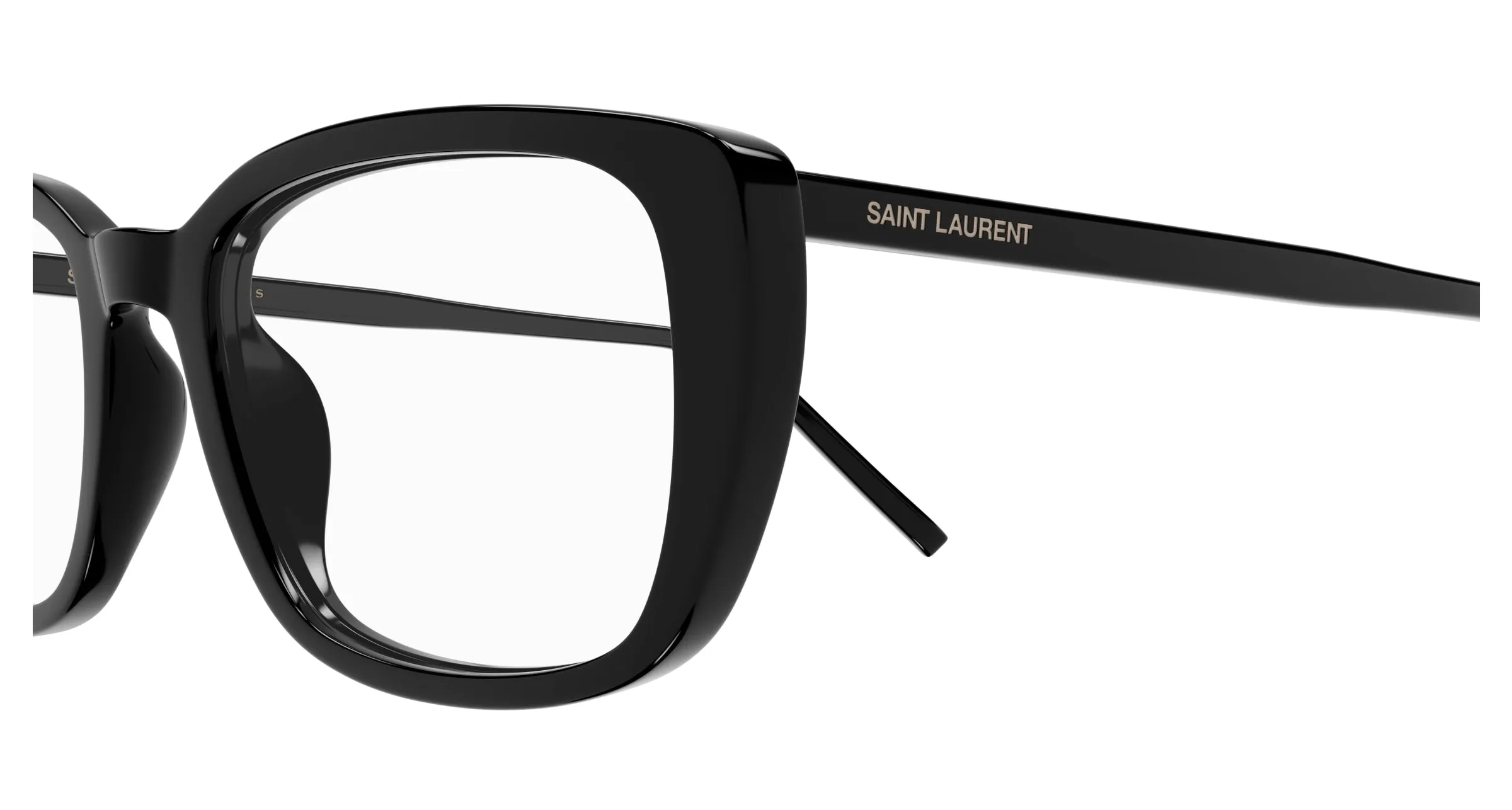 SAINT LAURENT SL 776 001 Montature da vista Acetato Nero Trasparente Squadrata ["Antiriflesso"] - immagine 3