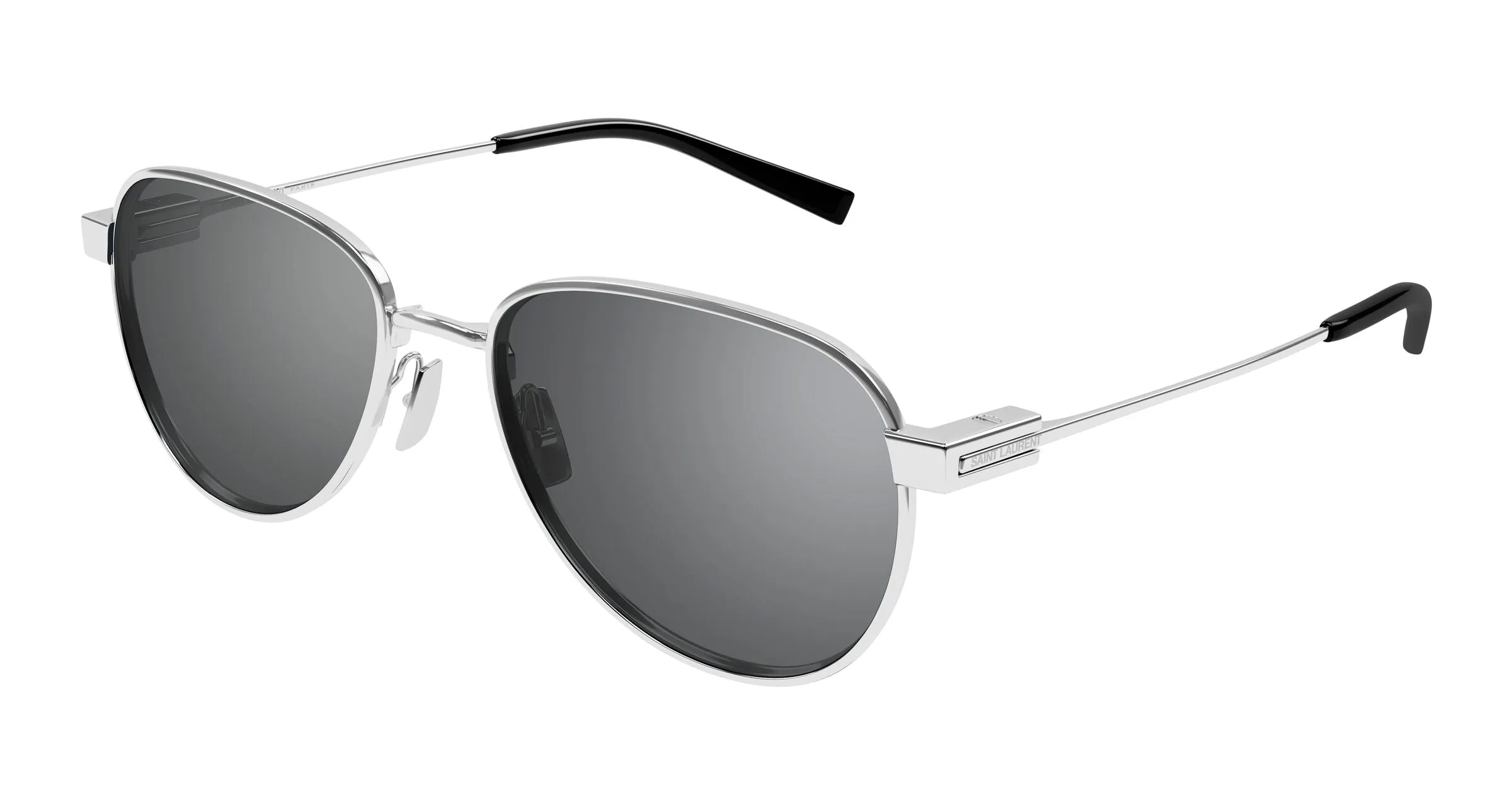 SAINT LAURENT SL 772 003 Occhiali da sole Metallo Argento Argento Rotonda - immagine 1