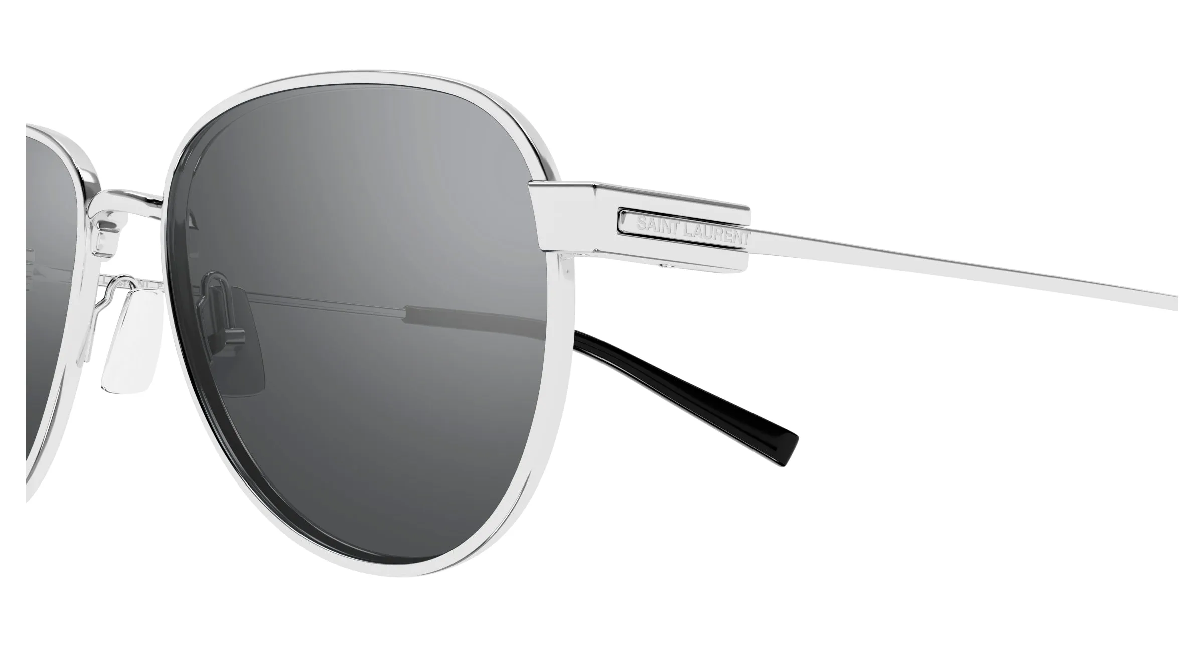 SAINT LAURENT SL 772 003 Occhiali da sole Metallo Argento Argento Rotonda - immagine 3