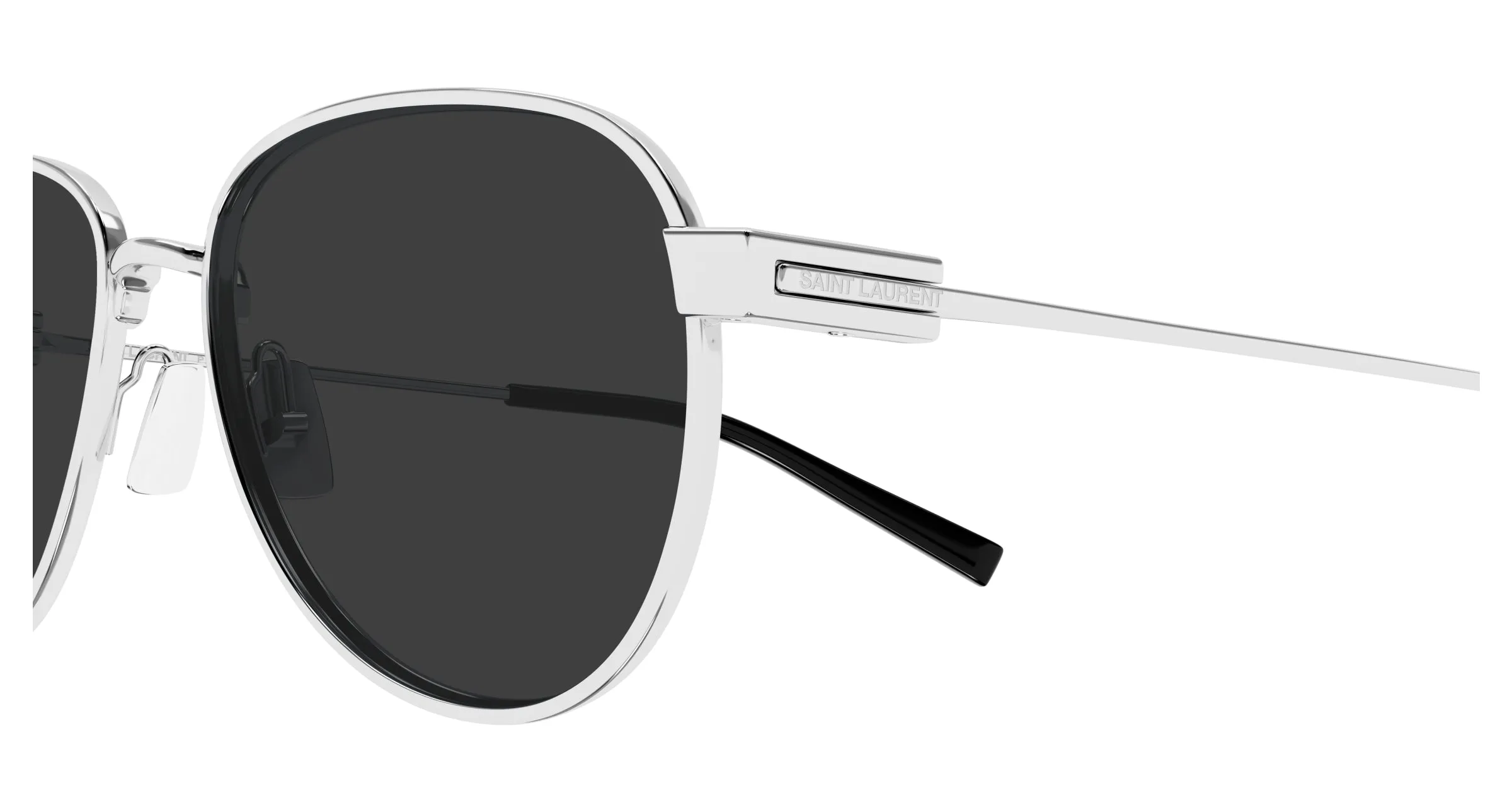 SAINT LAURENT SL 772 002 Occhiali da sole Metallo Argento Grigio Rotonda - immagine 3