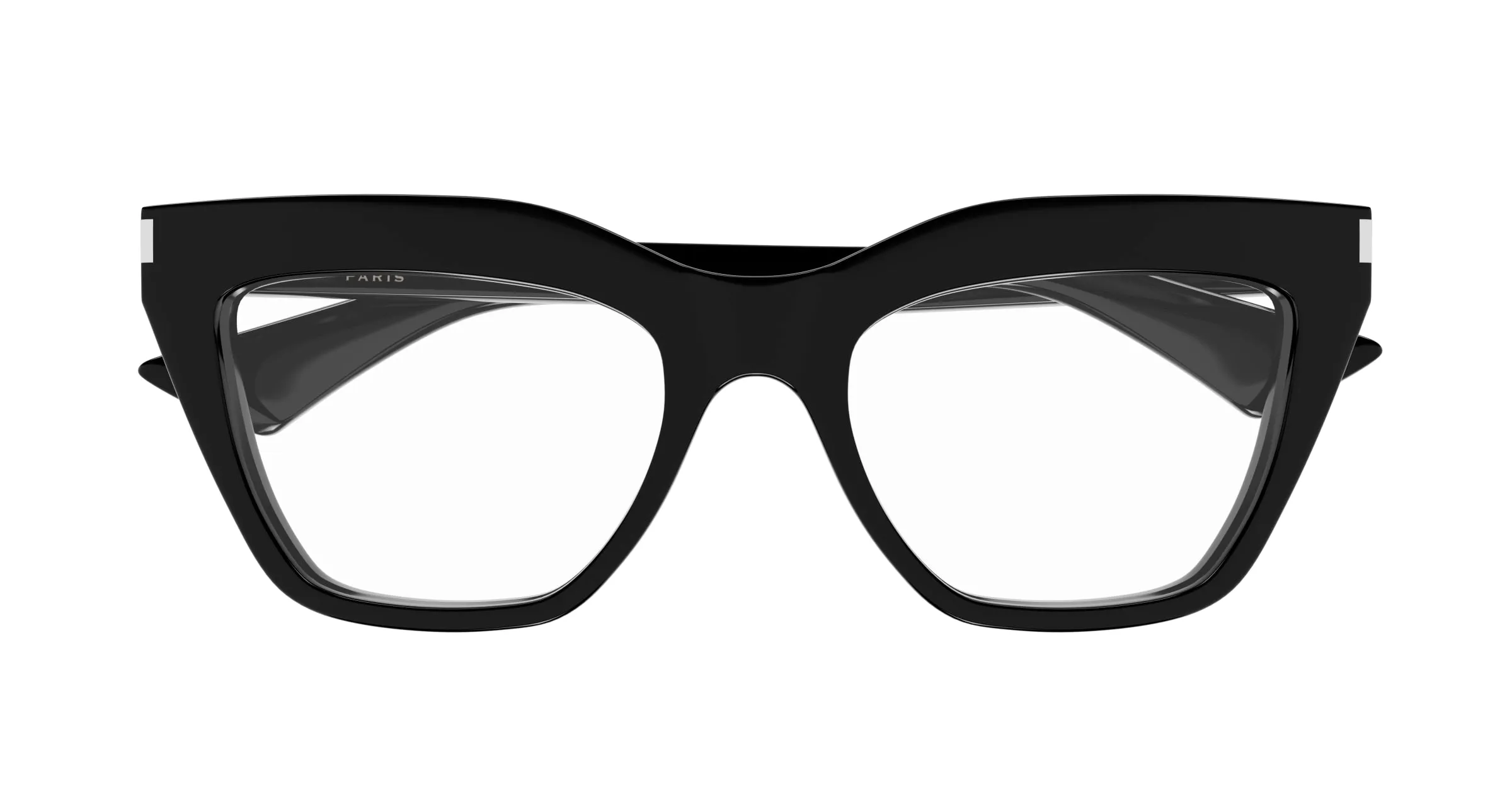 SAINT LAURENT SL 760 001 Montature da vista Acetato Nero Trasparente Cat Eye ["Antiriflesso"] - immagine 2