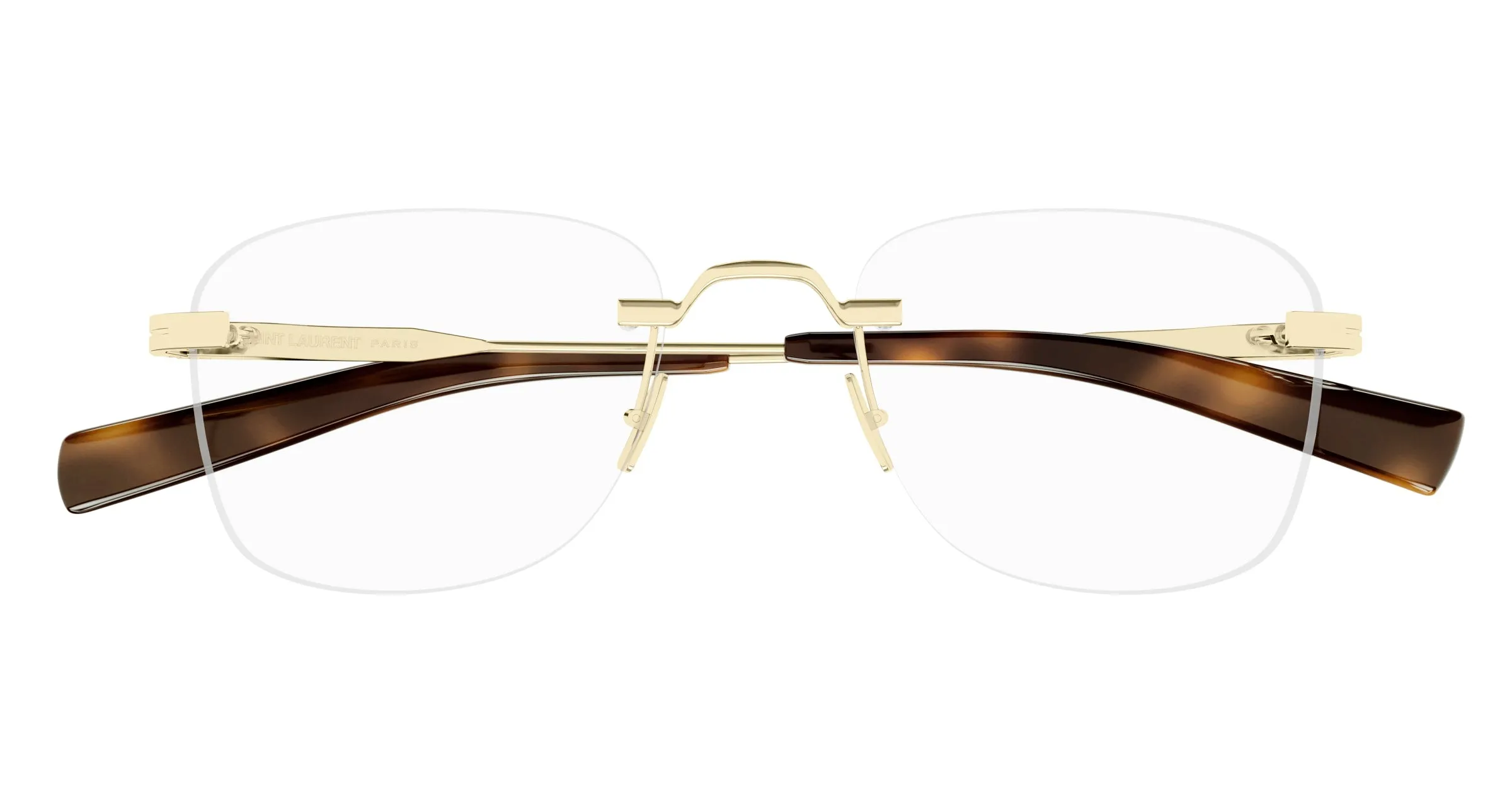 SAINT LAURENT SL 744 002 Montature da vista Metallo Oro Trasparente Rotonda - immagine 2