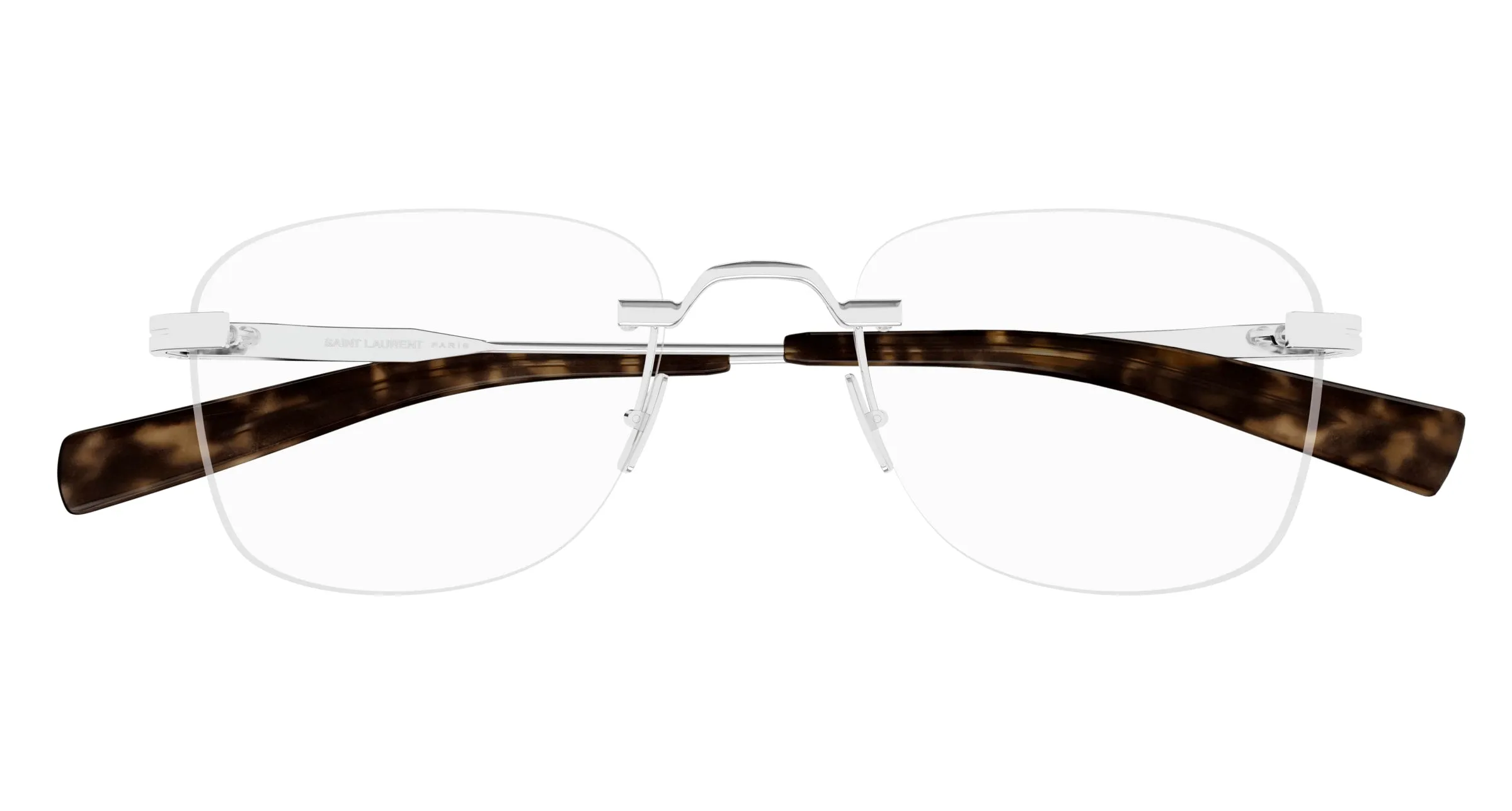 SAINT LAURENT SL 744 001 Montature da vista Metallo Argento Trasparente Rotonda - immagine 2