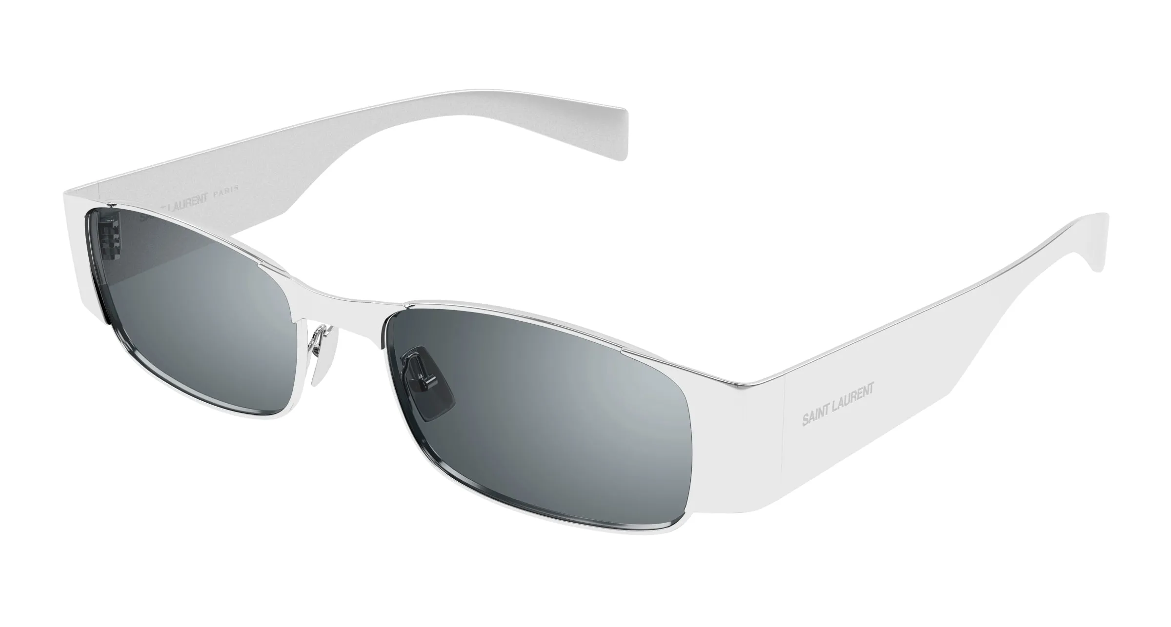 SAINT LAURENT SL 738 001 Occhiali da sole Metallo Argento Argento Squadrata - immagine 1