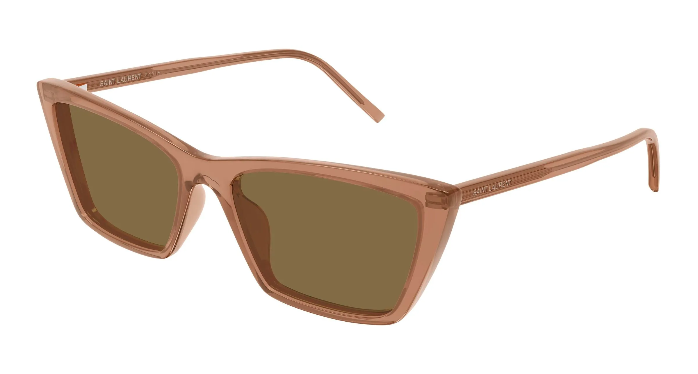 SAINT LAURENT SL 737 MICA THIN 009 Occhiali da sole Acetato Marrone Marrone Squadrata - immagine 1