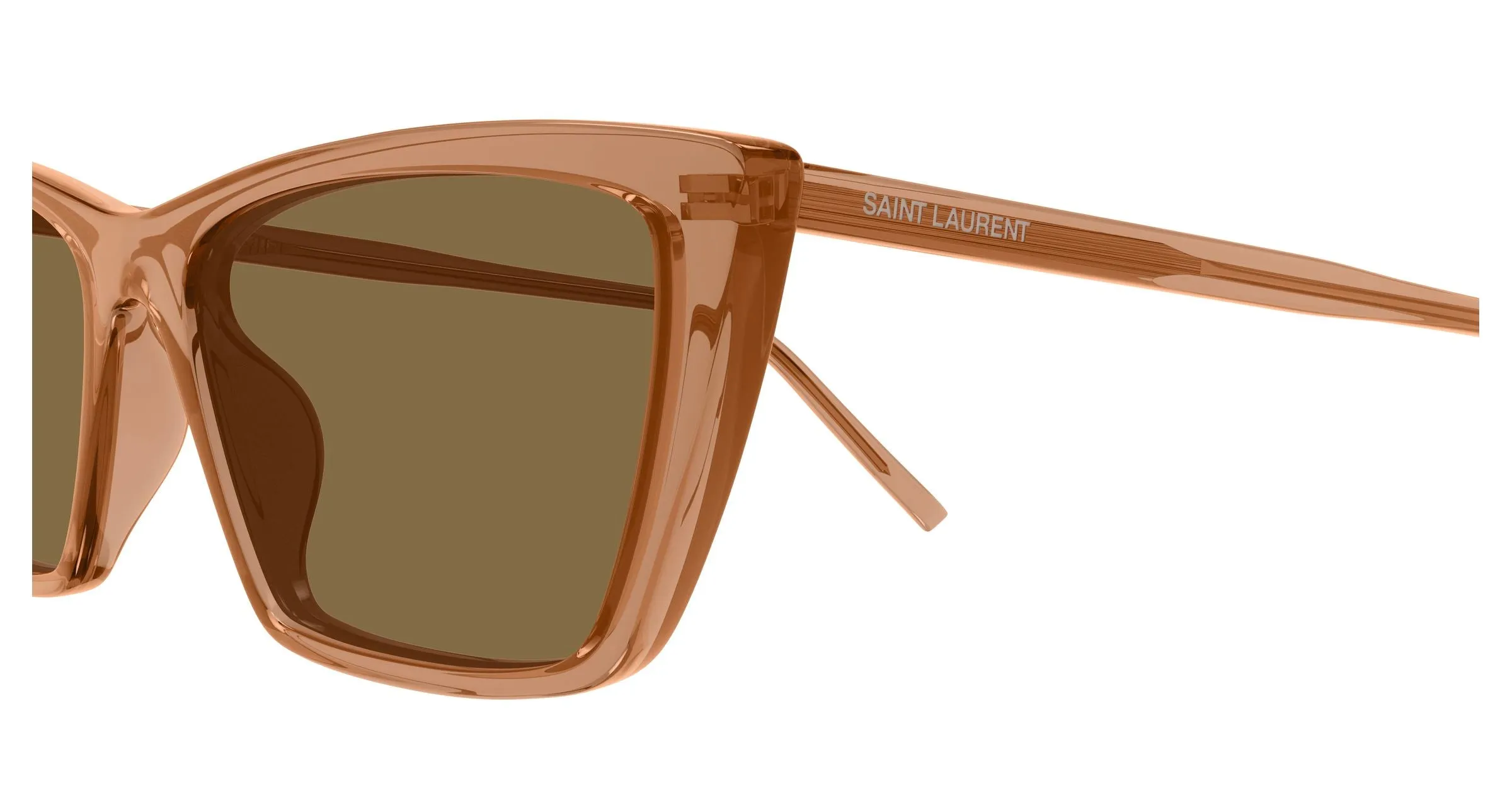 SAINT LAURENT SL 737 MICA THIN 009 Occhiali da sole Acetato Marrone Marrone Squadrata - immagine 3