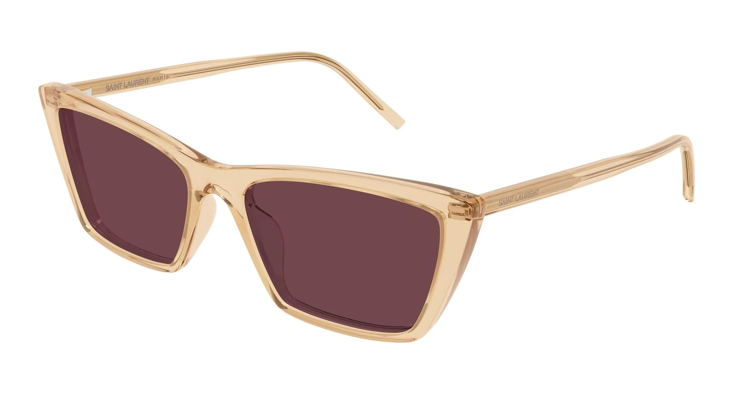 SAINT LAURENT SL 737 MICA THIN 008 Occhiali da sole Acetato Giallo Viola Squadrata - immagine 1