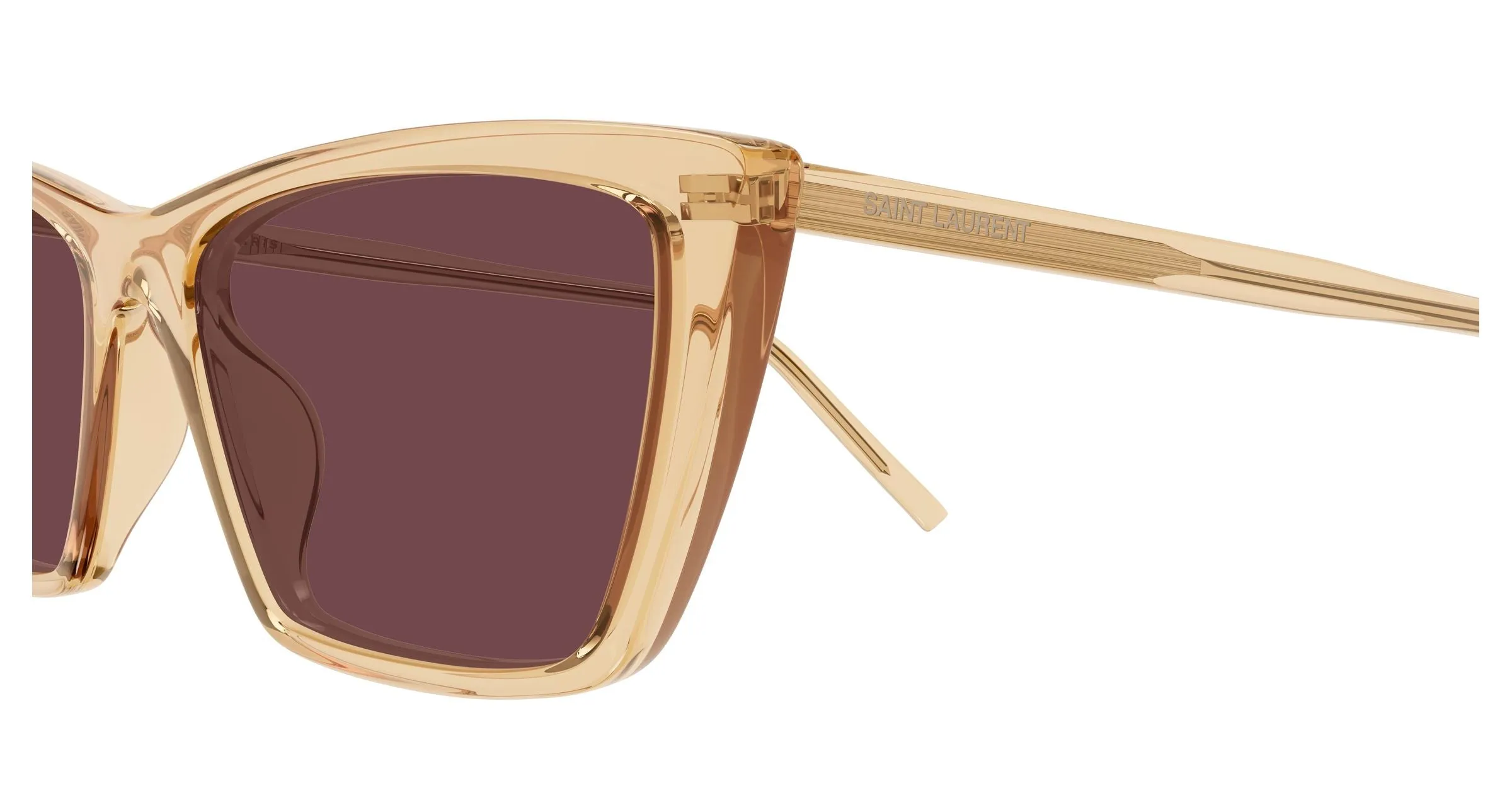 SAINT LAURENT SL 737 MICA THIN 008 Occhiali da sole Acetato Giallo Viola Squadrata - immagine 3