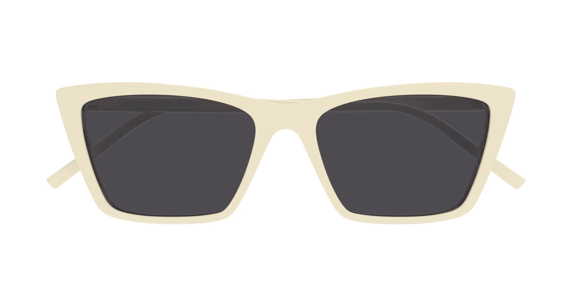 SAINT LAURENT SL 737 MICA THIN 005 Occhiali da sole Acetato Avorio Nero Squadrata - immagine 2
