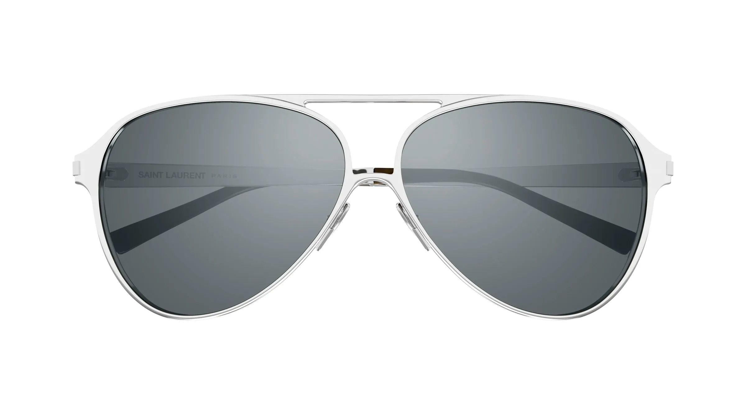 SAINT LAURENT SL 734 003 Occhiali da sole Metallo Argento Argento Rotonda - immagine 2