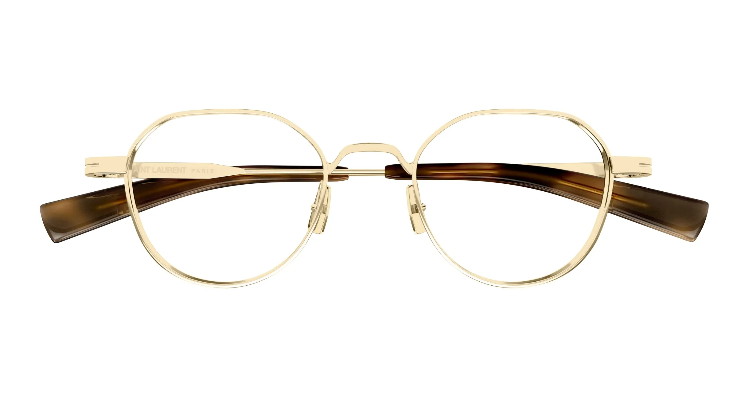 SAINT LAURENT SL 730 003 Montature da vista Metallo Oro Trasparente Rotonda ["Antiriflesso"] - immagine 2