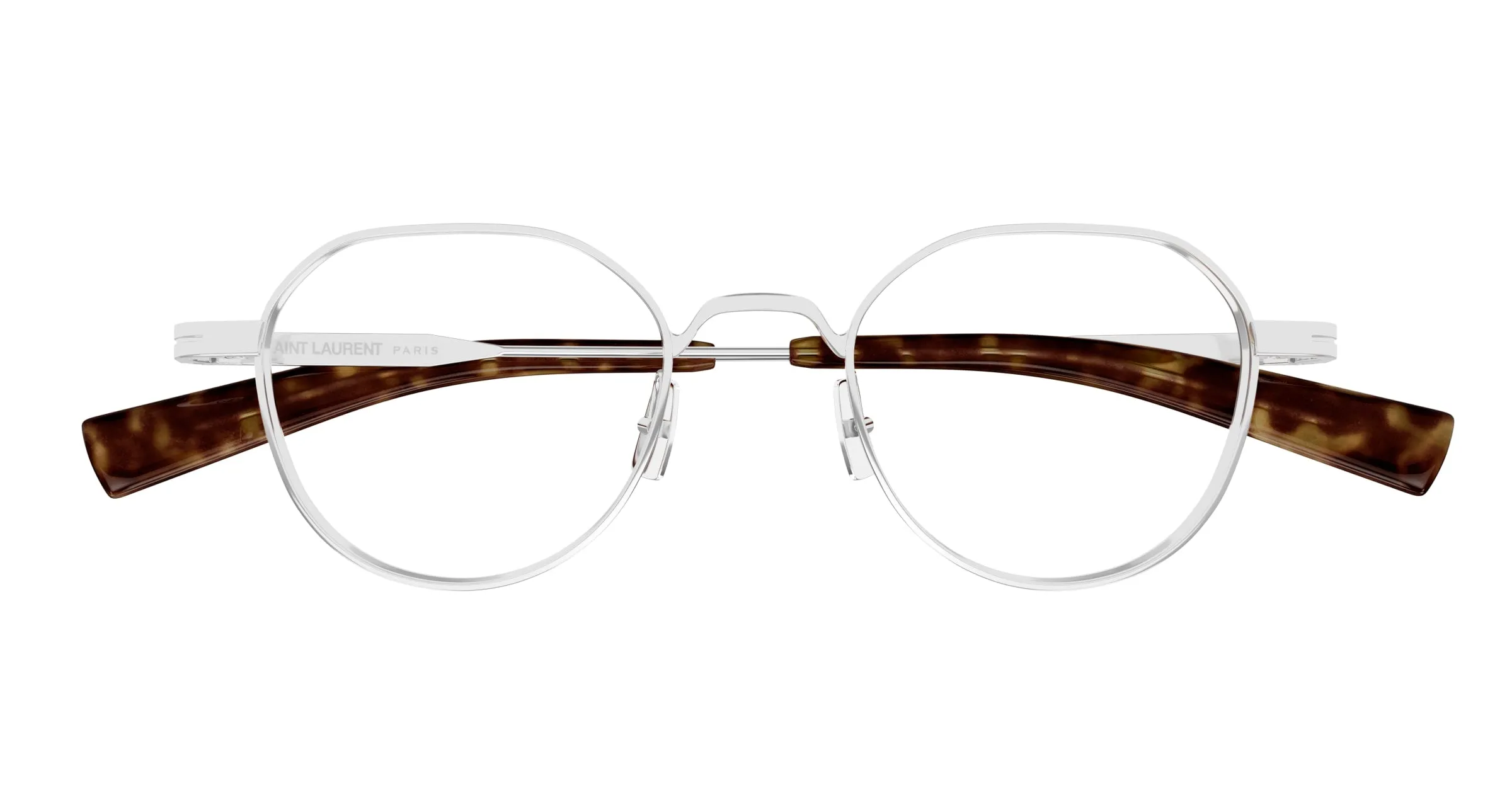 SAINT LAURENT SL 730 002 Montature da vista Metallo Argento Trasparente Rotonda ["Antiriflesso"] - immagine 2