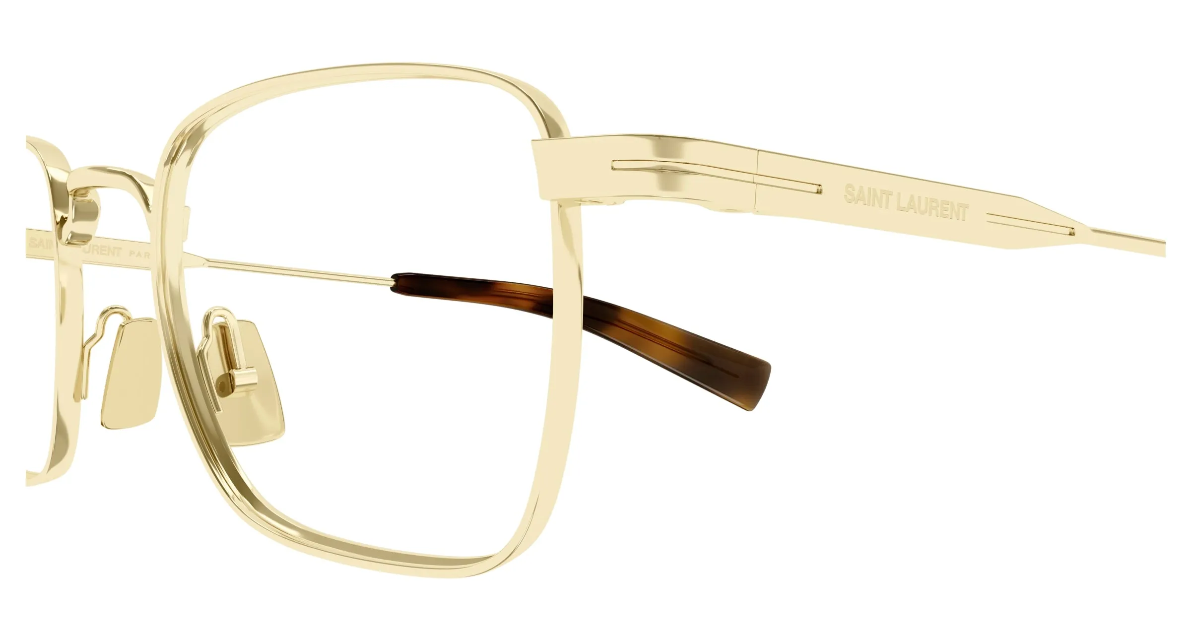 SAINT LAURENT SL 729 003 Montature da vista Metallo Oro Trasparente Squadrata ["Antiriflesso"] - immagine 3