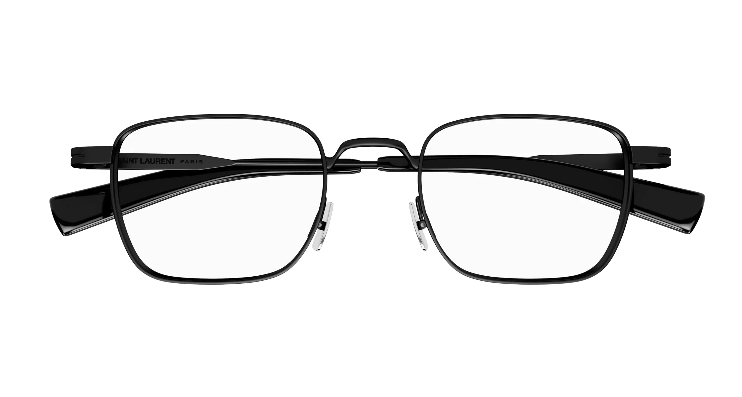 SAINT LAURENT SL 729 001 Montature da vista Metallo Nero Trasparente Squadrata ["Antiriflesso"] - immagine 2