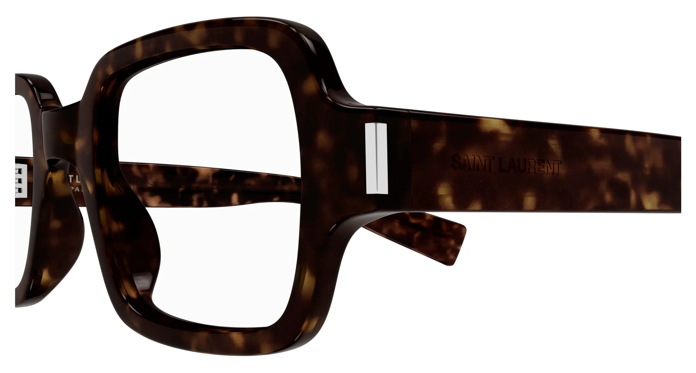 SAINT LAURENT SL 720 OPT 002 Montature da vista Acetato Havana Trasparente Squadrata ["Antiriflesso"] - immagine 3
