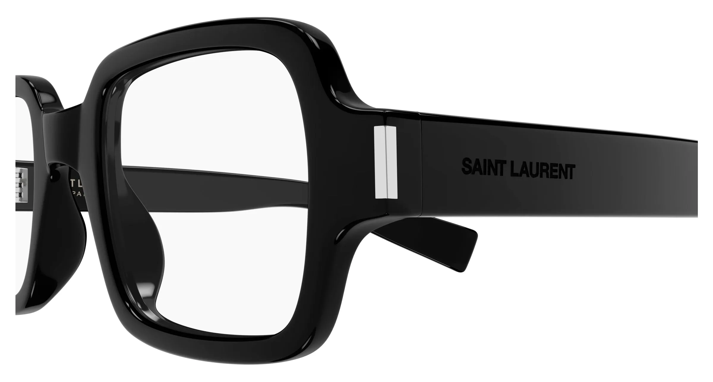 SAINT LAURENT SL 720 OPT 001 Montature da vista Acetato Nero Trasparente Squadrata ["Antiriflesso"] - immagine 3