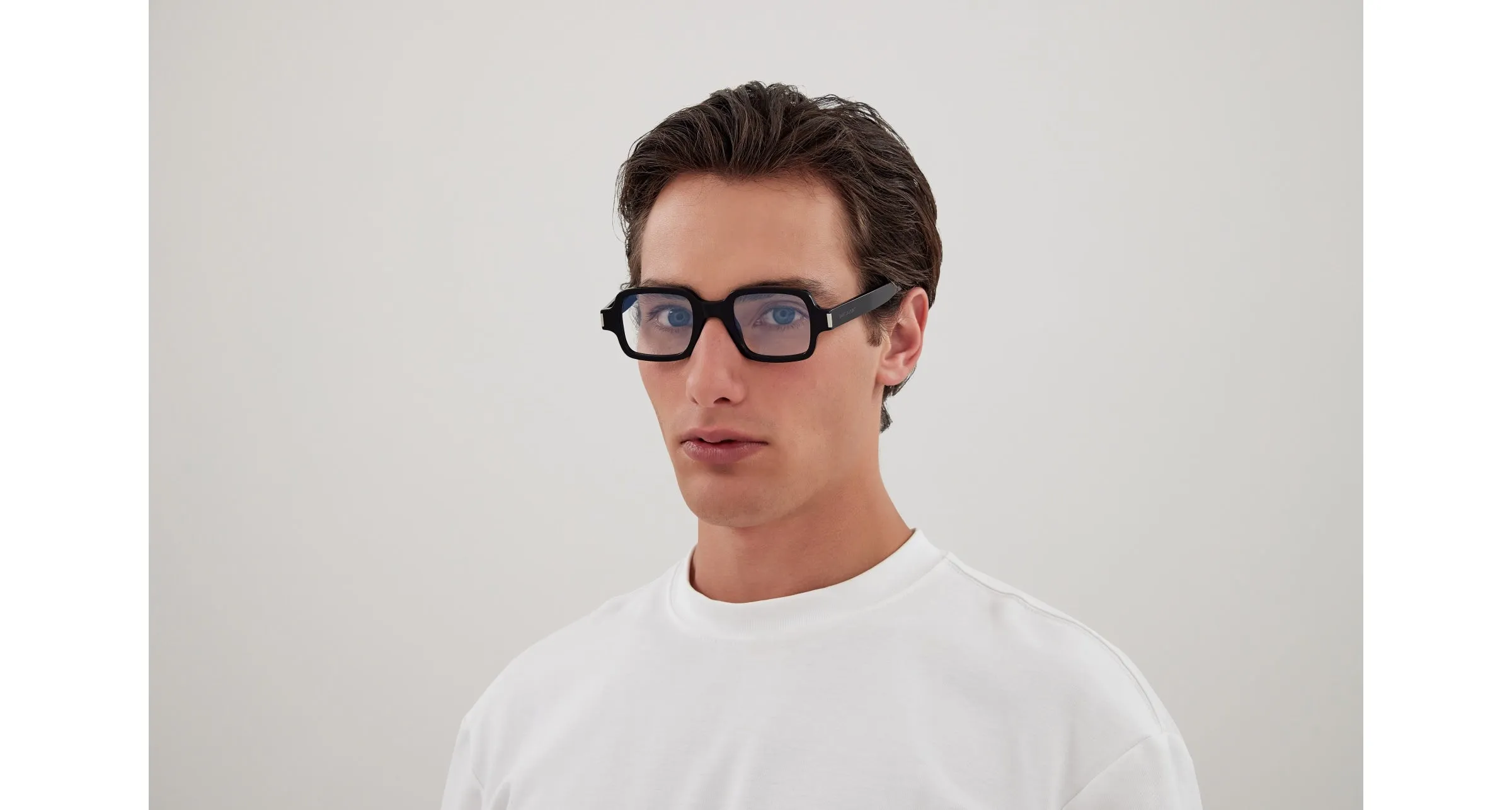 SAINT LAURENT SL 720 OPT 001 Montature da vista Acetato Nero Trasparente Squadrata ["Antiriflesso"] - immagine 4