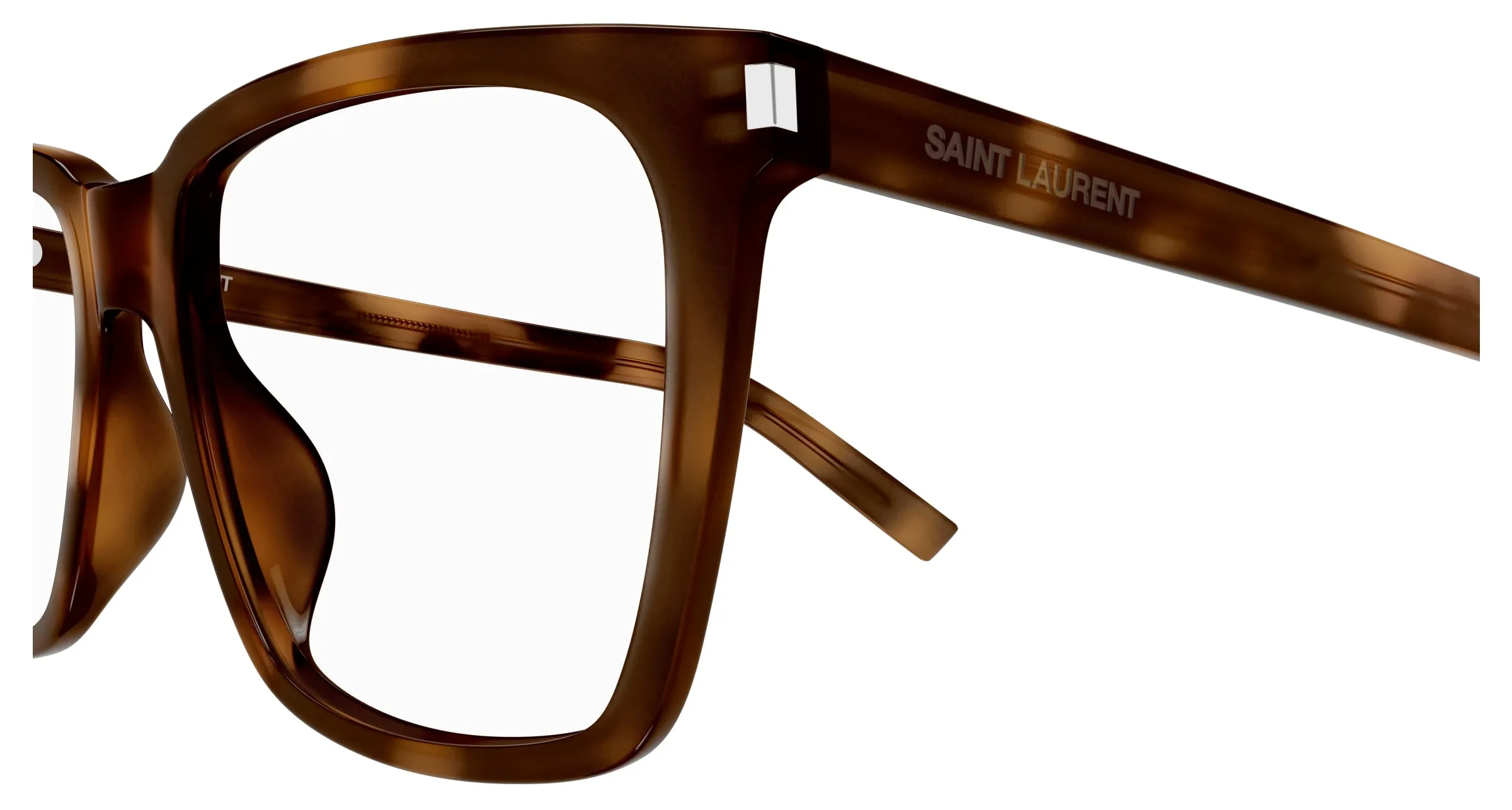 SAINT LAURENT SL 717 SLIM 003 Montature da vista Acetato Havana Trasparente Squadrata ["Antiriflesso"] - immagine 3