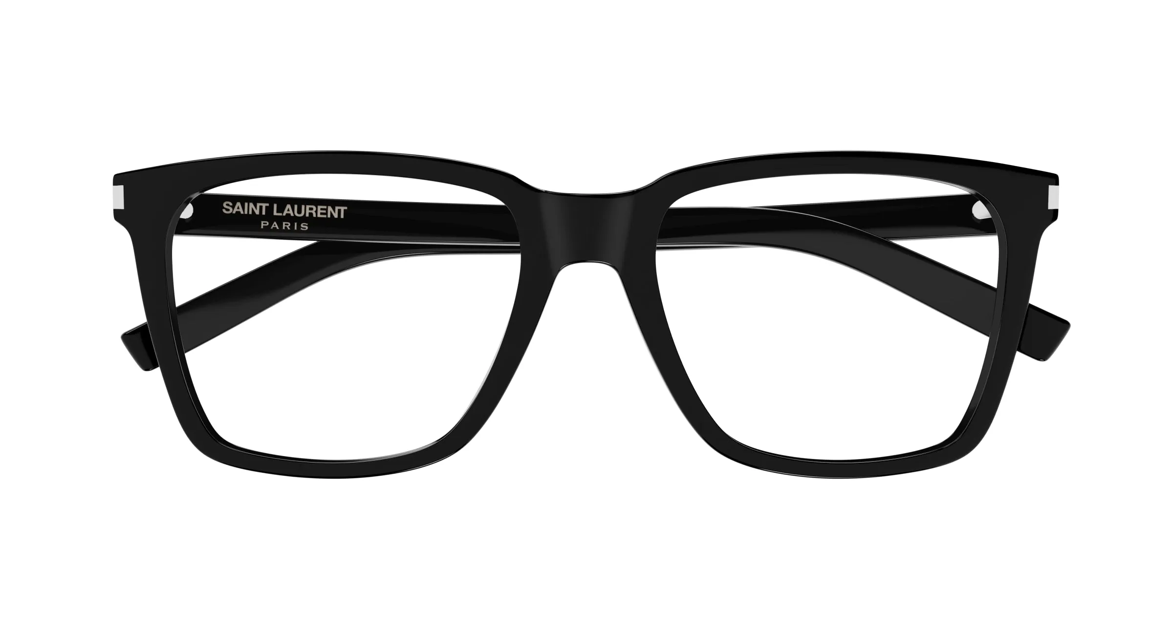 SAINT LAURENT SL 717 SLIM 001 Montature da vista Acetato Nero Trasparente Squadrata ["Antiriflesso"] - immagine 2