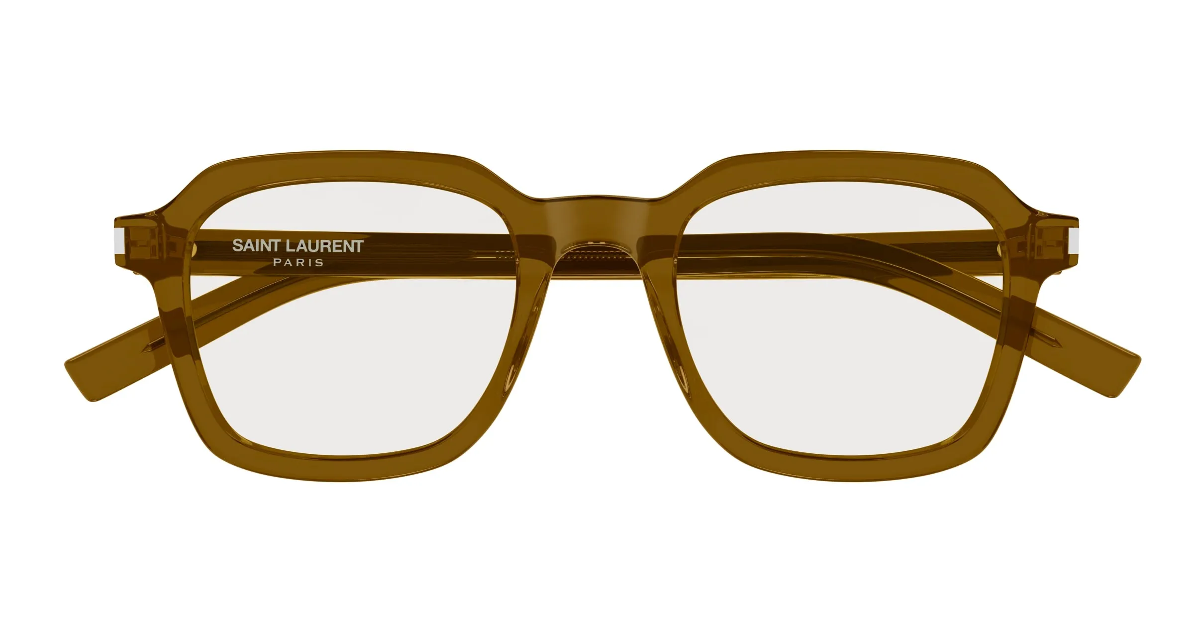 SAINT LAURENT SL 715 SLIM OPT 005 Montature da vista Acetato Marrone Trasparente Squadrata - immagine 2