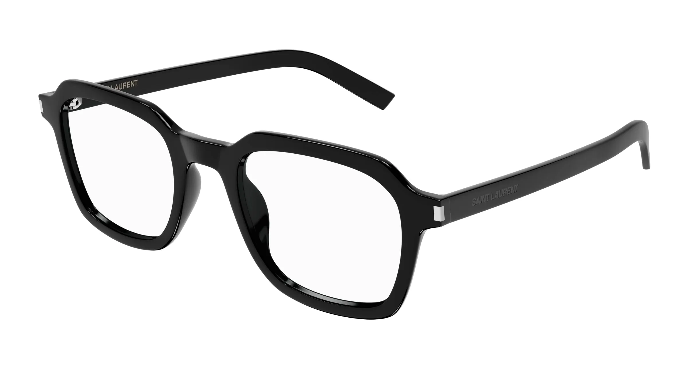 SAINT LAURENT SL 715 SLIM OPT 001 Montature da vista Acetato Nero Trasparente Squadrata - immagine 1