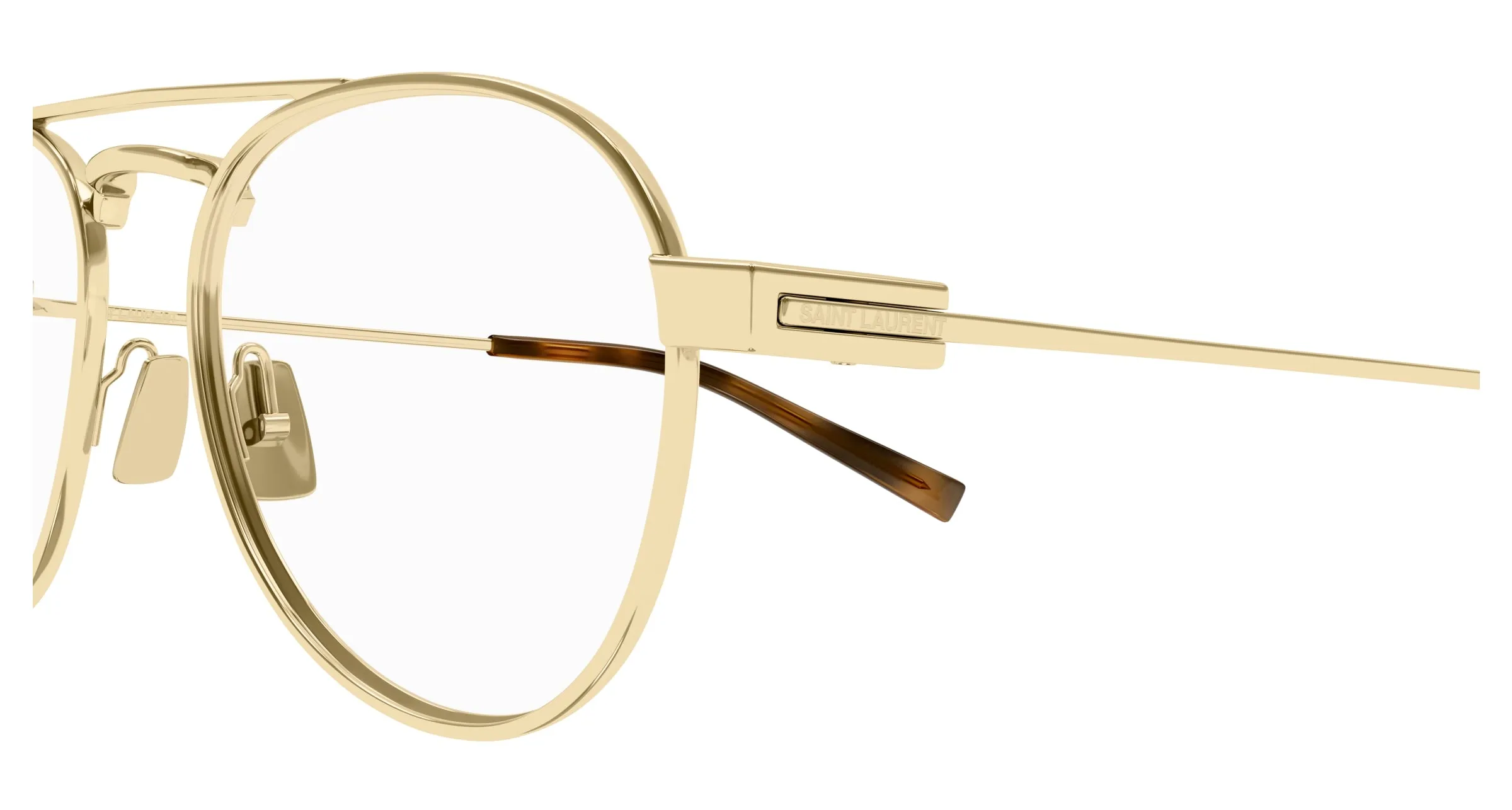 SAINT LAURENT SL 708 OPT 003 Montature da vista Metallo Oro Trasparente Rotonda - immagine 3
