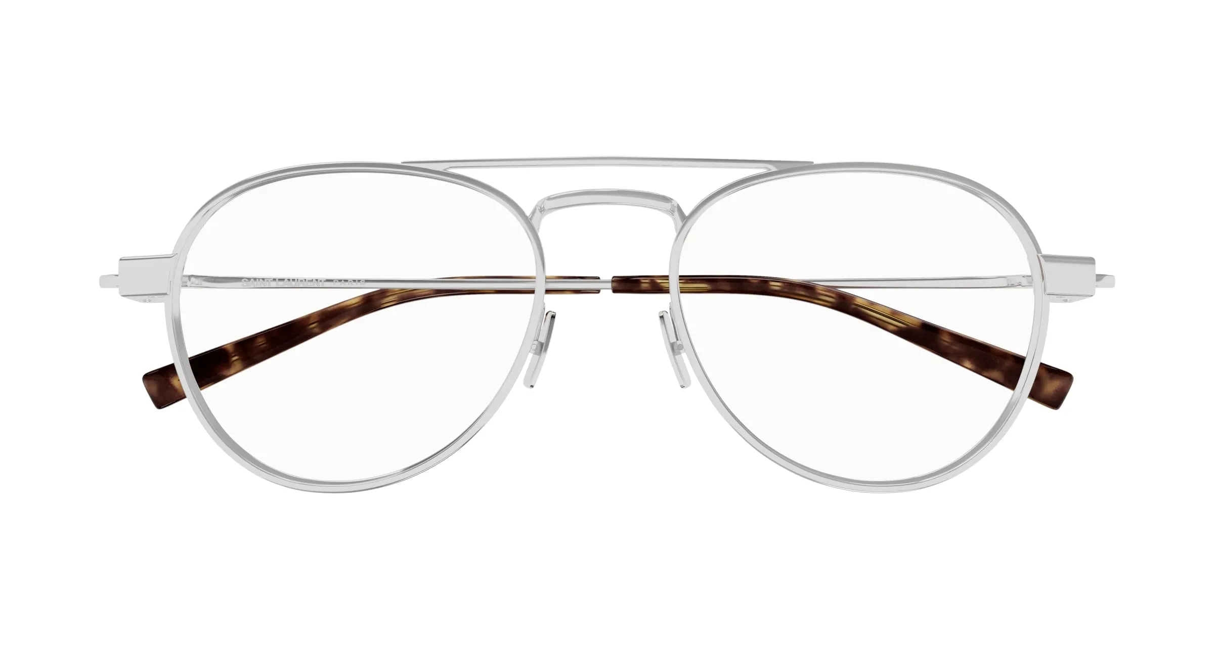 SAINT LAURENT SL 708 OPT 002 Montature da vista Metallo Argento Trasparente Rotonda - immagine 2