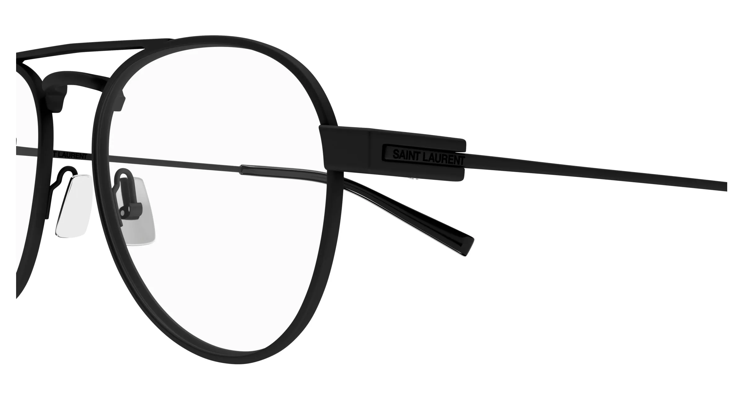 SAINT LAURENT SL 708 OPT 001 Montature da vista Metallo Nero Trasparente Rotonda - immagine 3