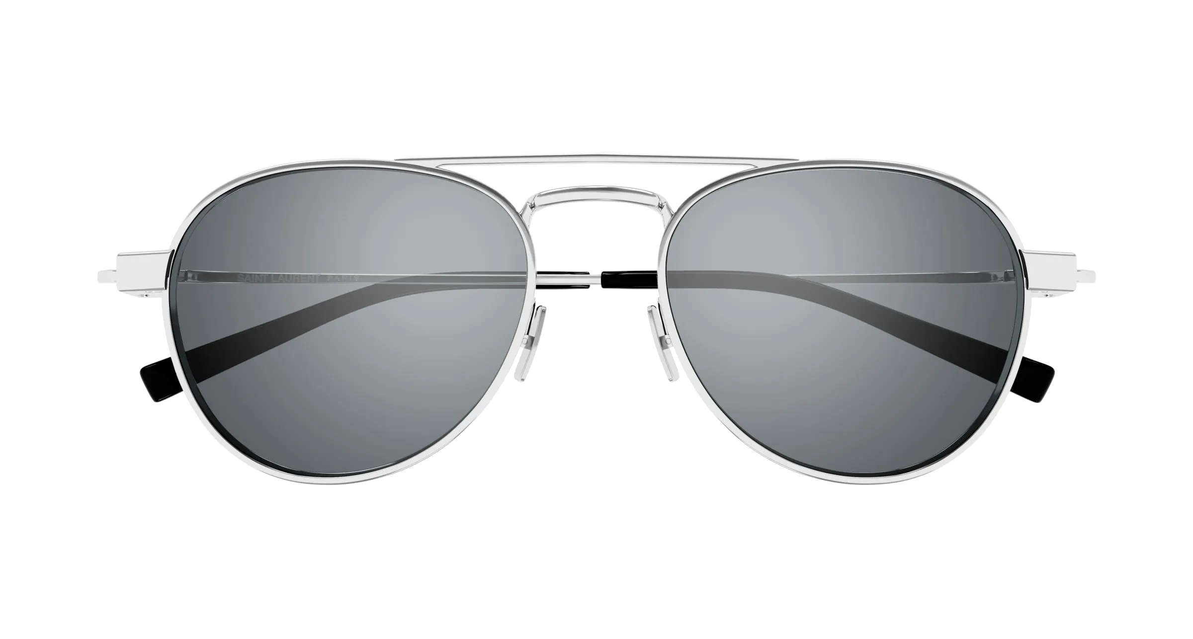 SAINT LAURENT SL 708 006 Occhiali da sole Metallo Argento Argento Rotonda - immagine 2