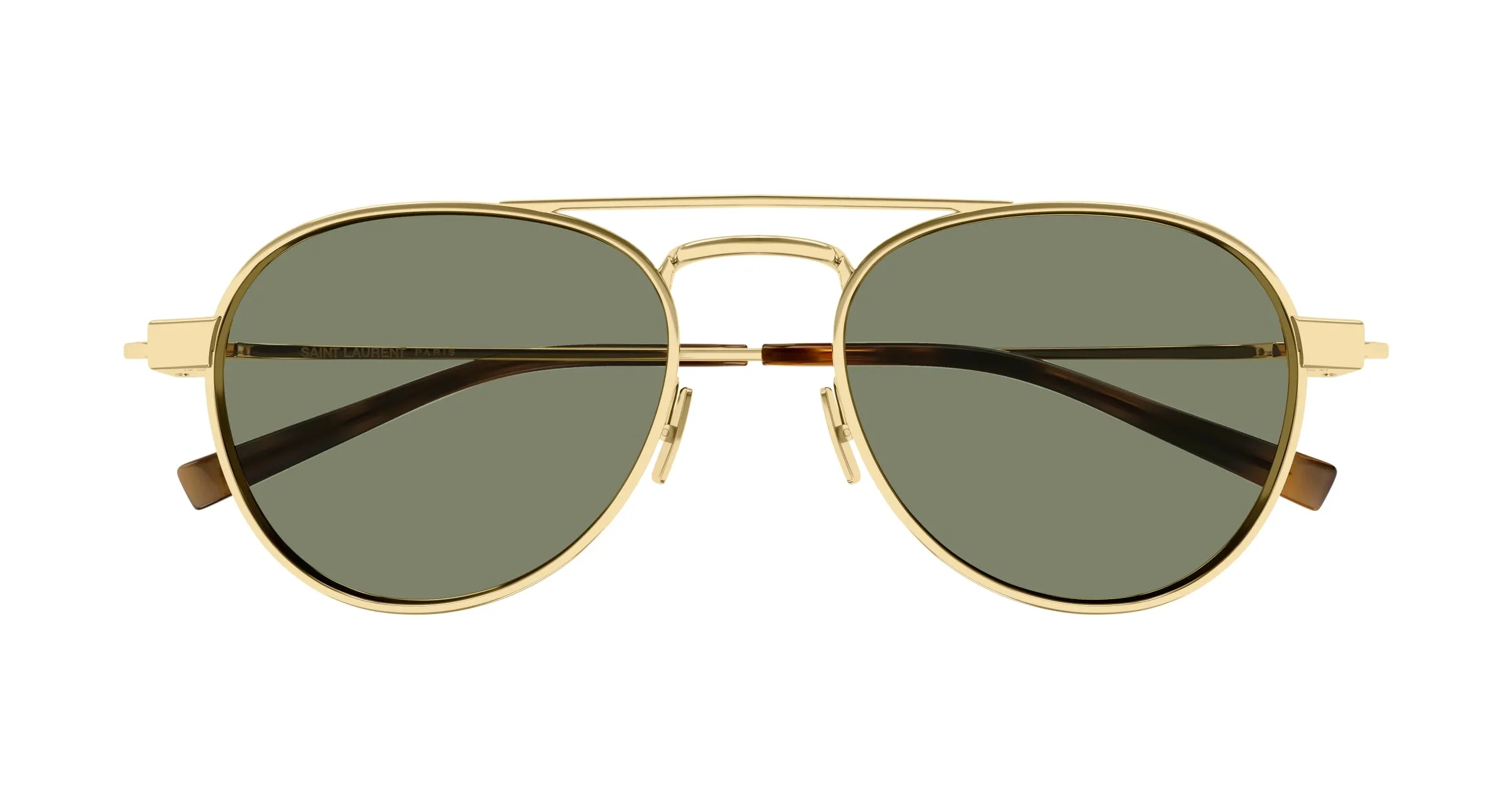 SAINT LAURENT SL 708 003 Occhiali da sole Metallo Oro Verde Rotonda - immagine 2