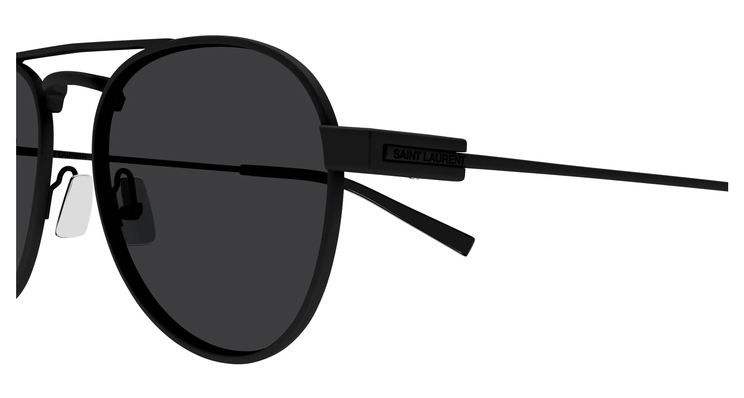SAINT LAURENT SL 708 001 Occhiali da sole Metallo Nero Nero Rotonda - immagine 3