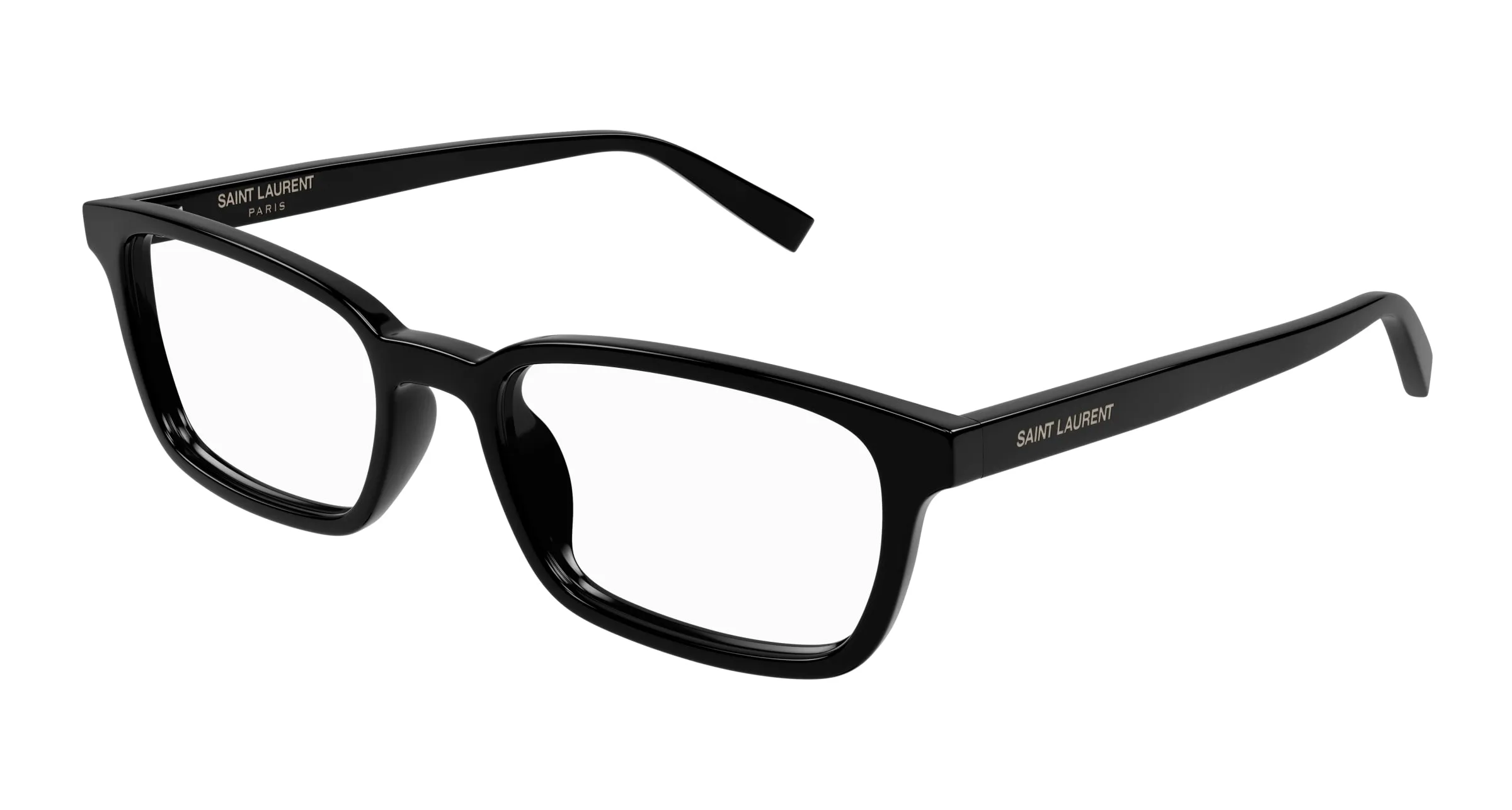 SAINT LAURENT SL 671 001 Montature da vista Acetato Nero Trasparente Squadrata - immagine 1