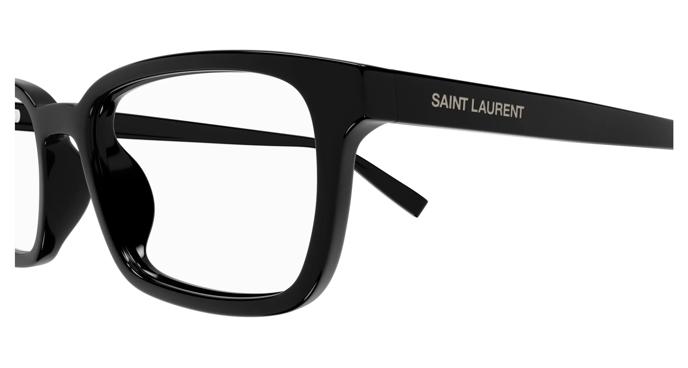 SAINT LAURENT SL 671 001 Montature da vista Acetato Nero Trasparente Squadrata - immagine 3